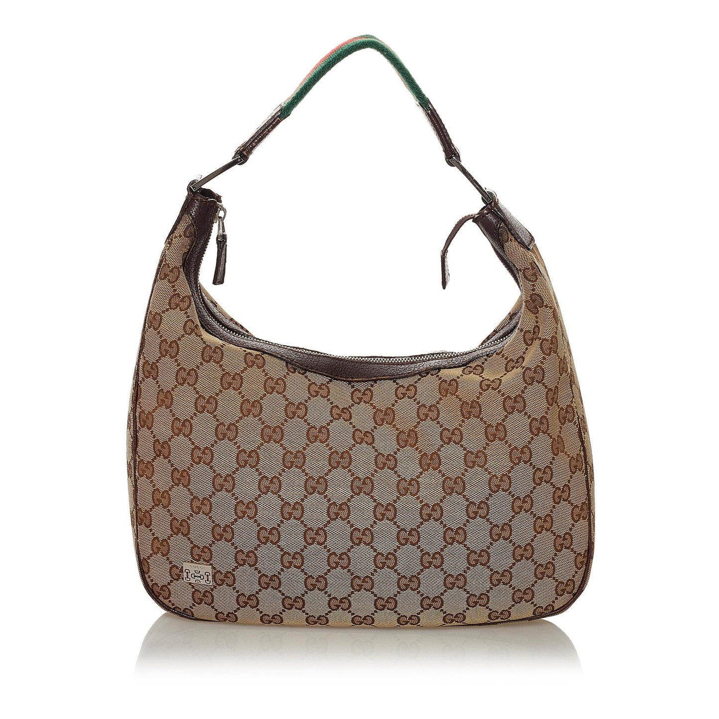 Gucci GG Web SHG Canvas Brown Shoulder Bag Bag Shg