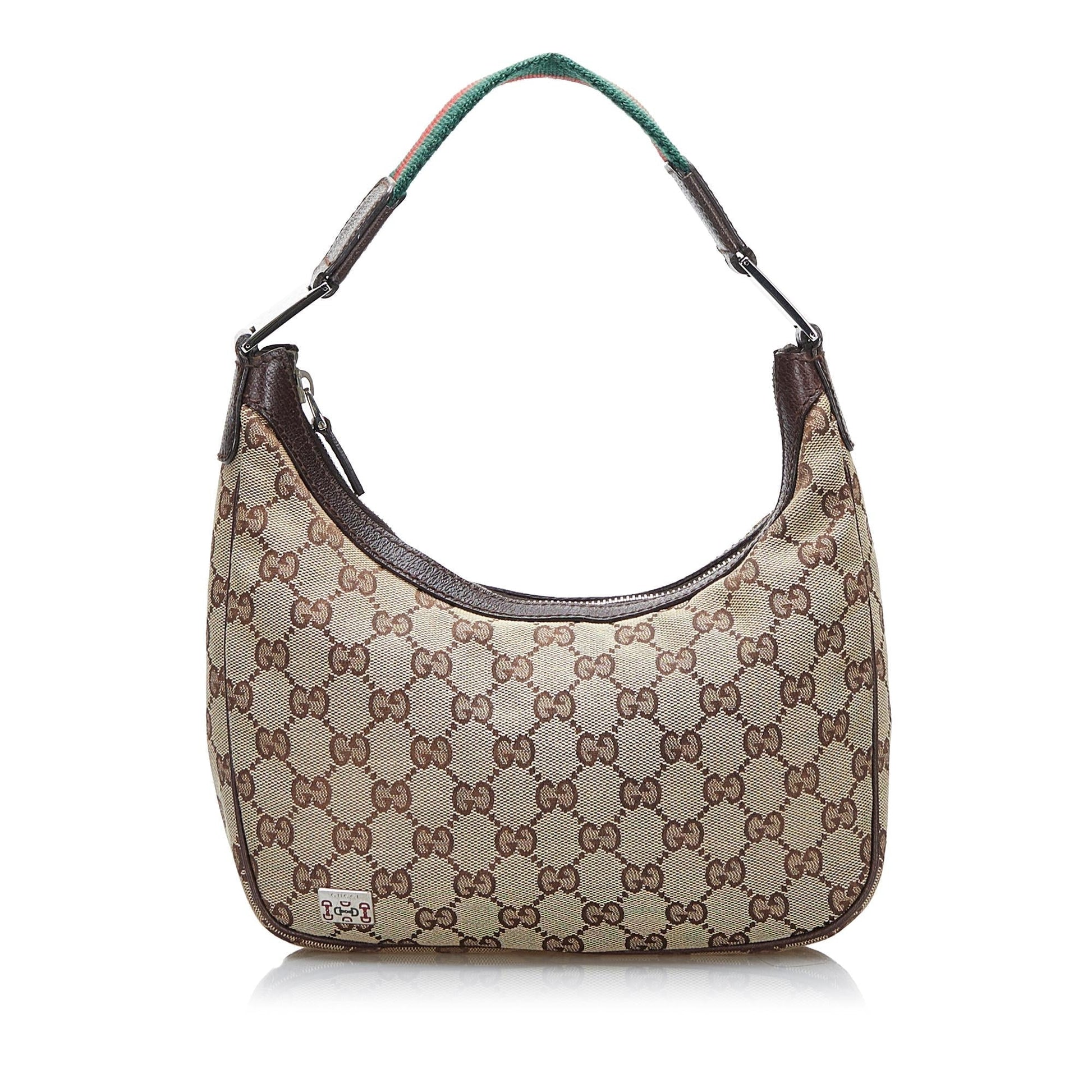 Gucci GG Web SHG-qR6eTf Canvas Brown Shoulder Bag