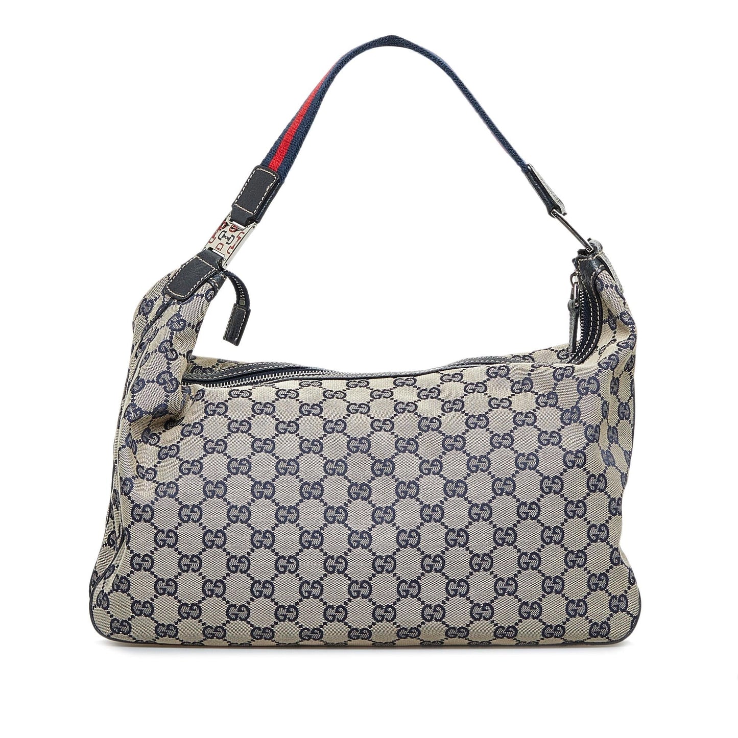 Gucci GG Web SHG-fEPy56 Canvas Grey Shoulder Bag