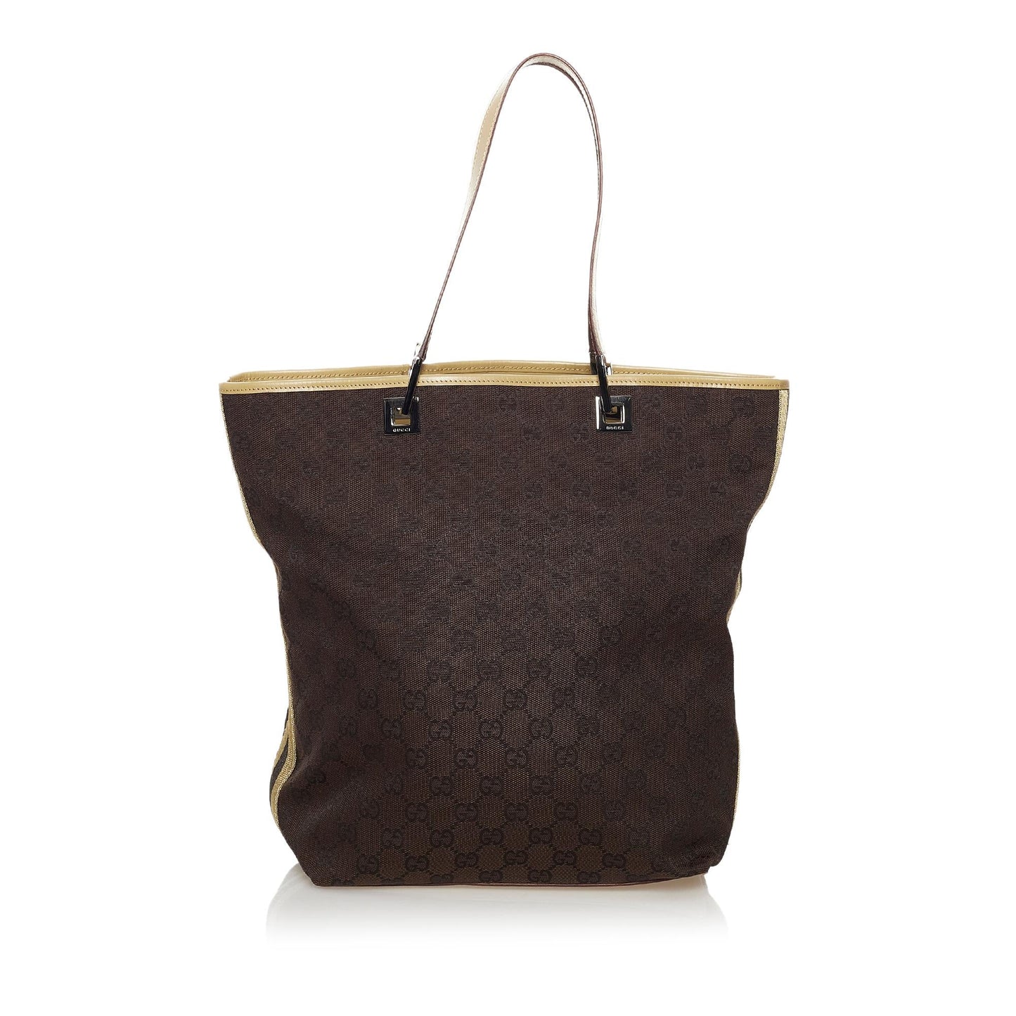 Gucci GG Web SHG Canvas Brown Tote Bag 5