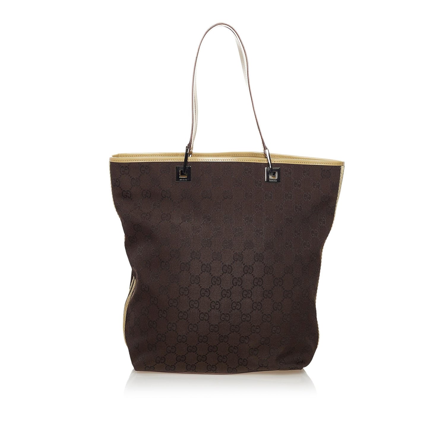 Gucci GG Web SHG Canvas Brown Tote Bag 5