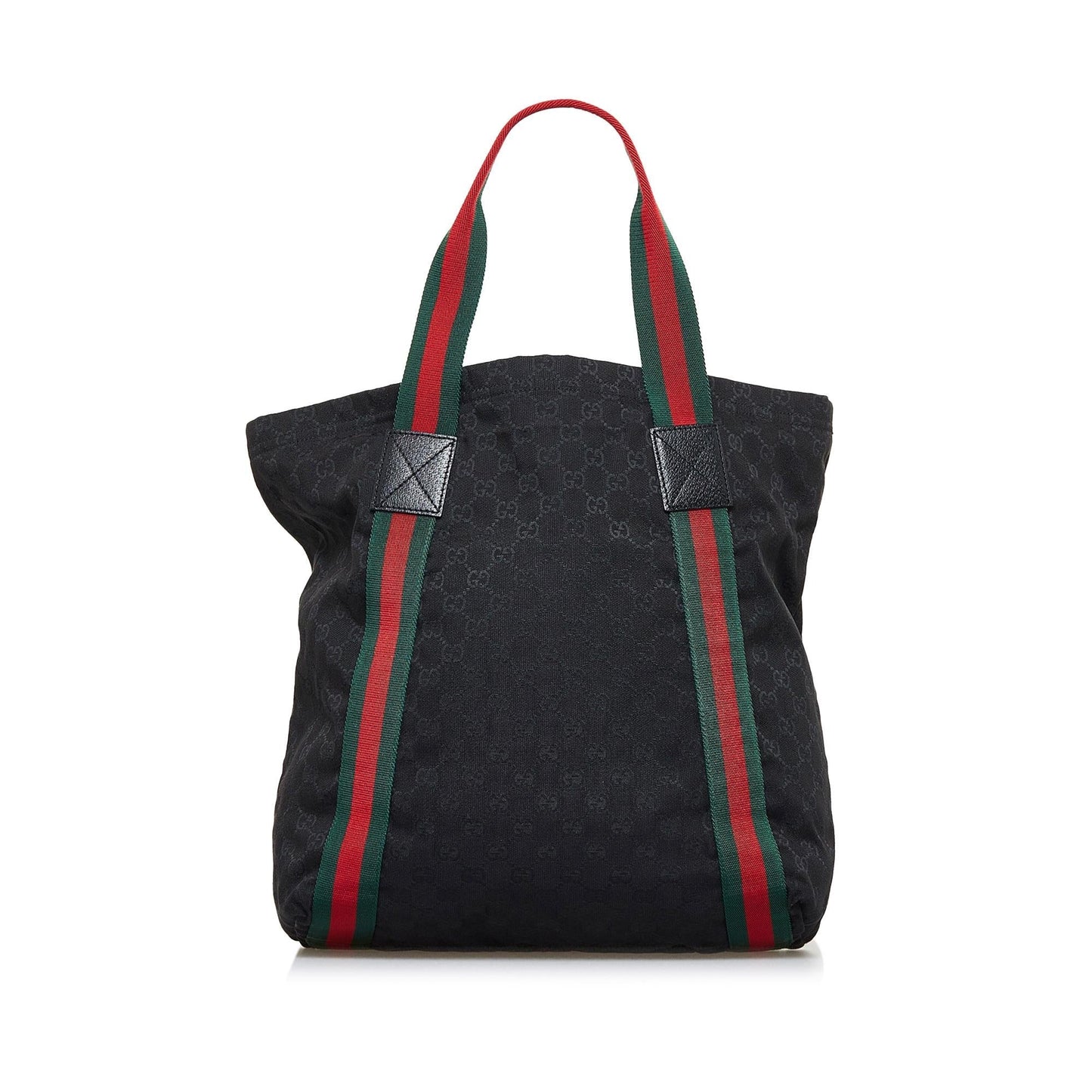 Gucci GG Web SHG-XHMOLG Canvas Black Tote Bag
