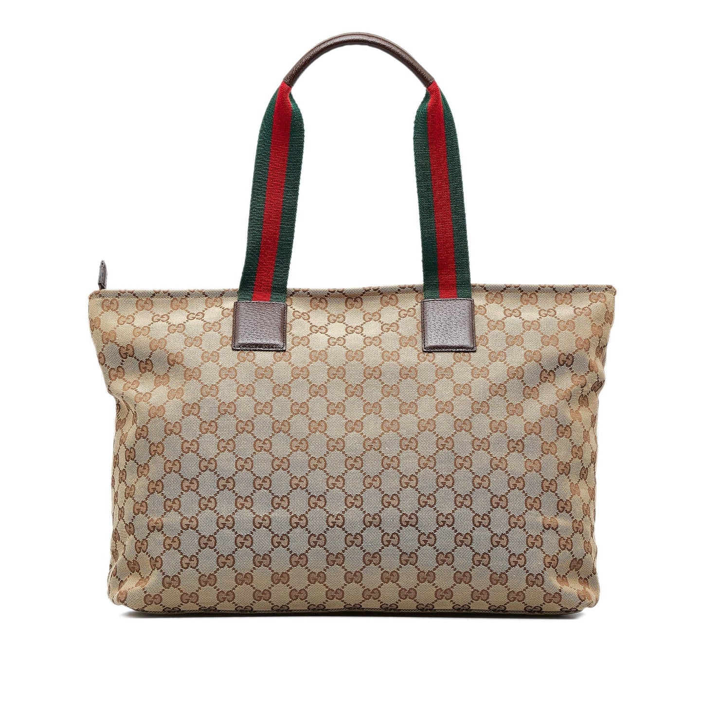 Gucci GG Web SHG-n1Z3tx Canvas Brown Tote Bag