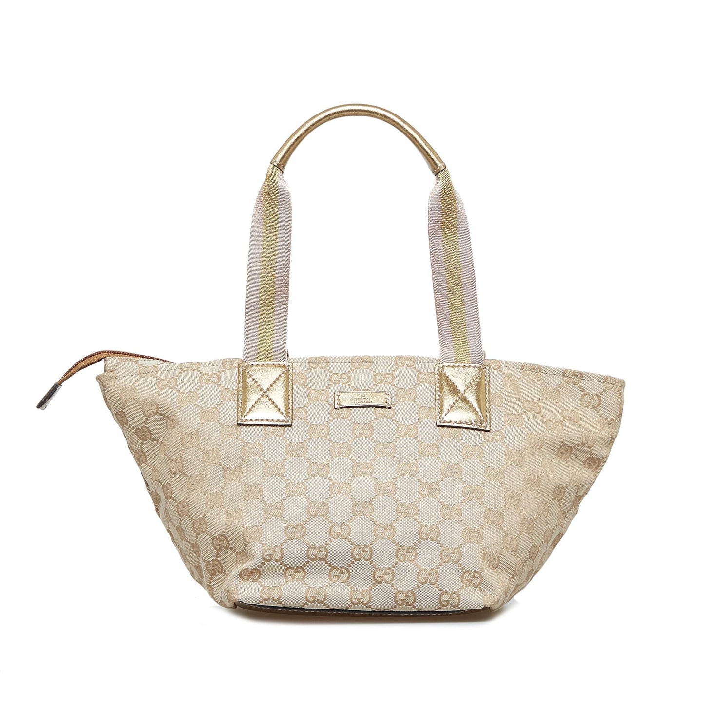 Gucci GG Web SHG-ZzkR12 Canvas Brown Tote Bag