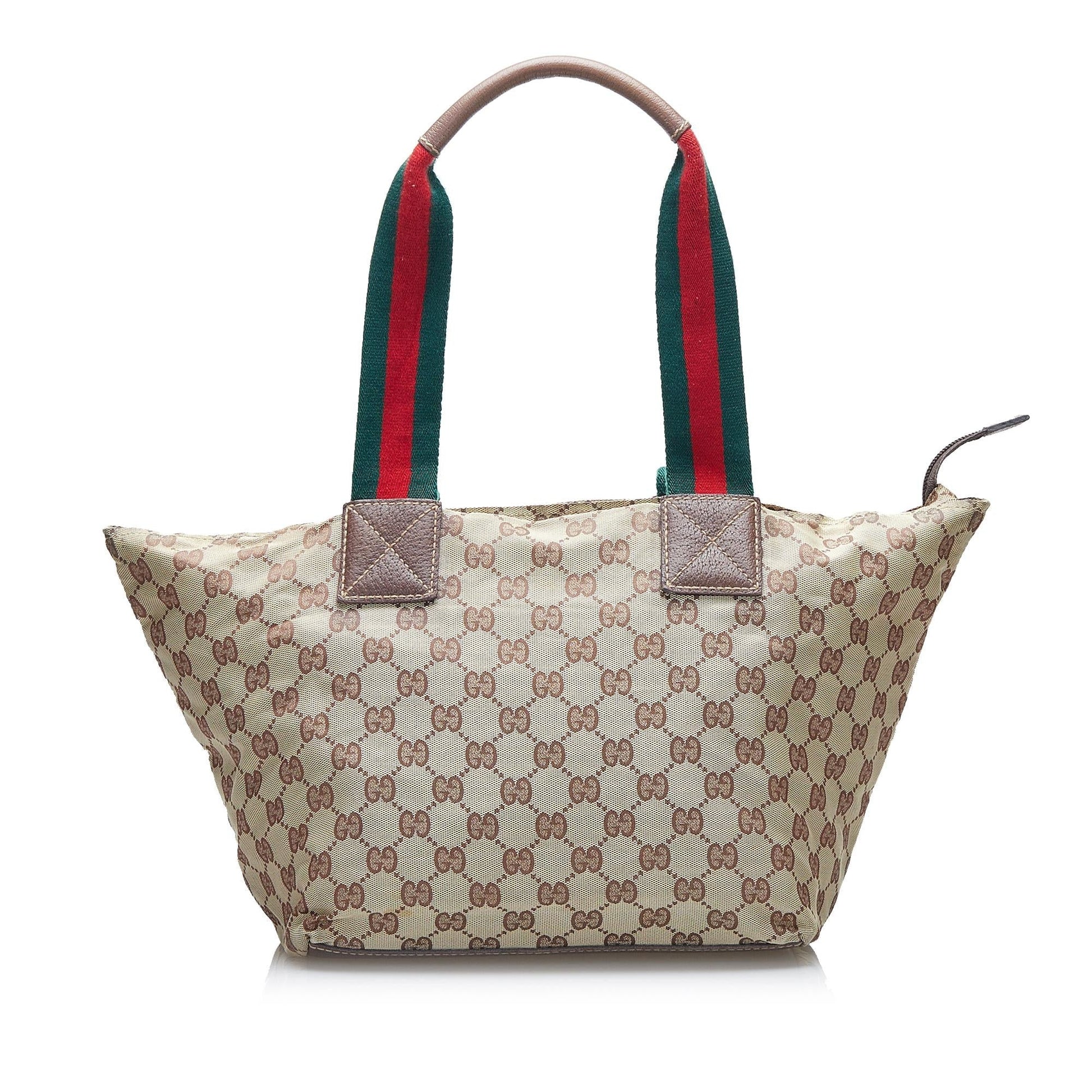 Gucci GG Web SHG-BPuGCO Canvas Brown Tote Bag