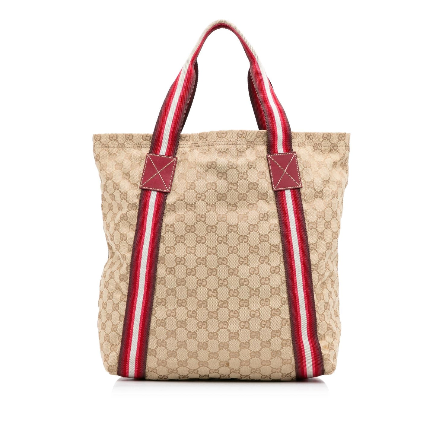 Gucci GG Web SHG-qjvPi7 Canvas Brown Tote Bag