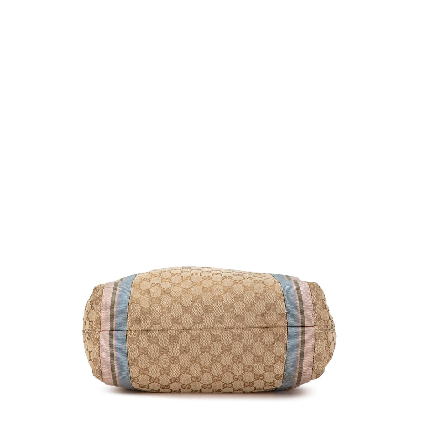 Gucci GG Web Canvas Brown Tote Bag Shg Uqdfhj