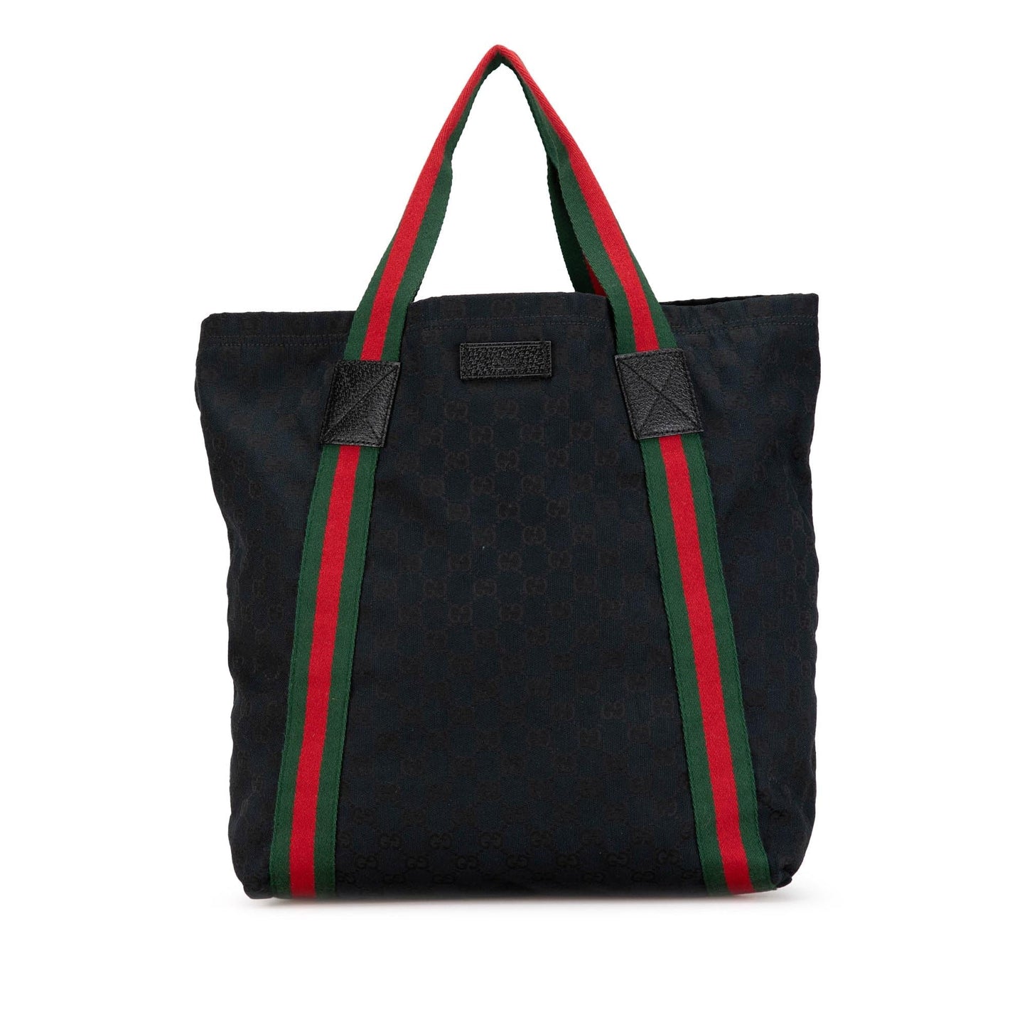 Gucci GG Web SHG-FT3n4A Canvas Black Tote Bag