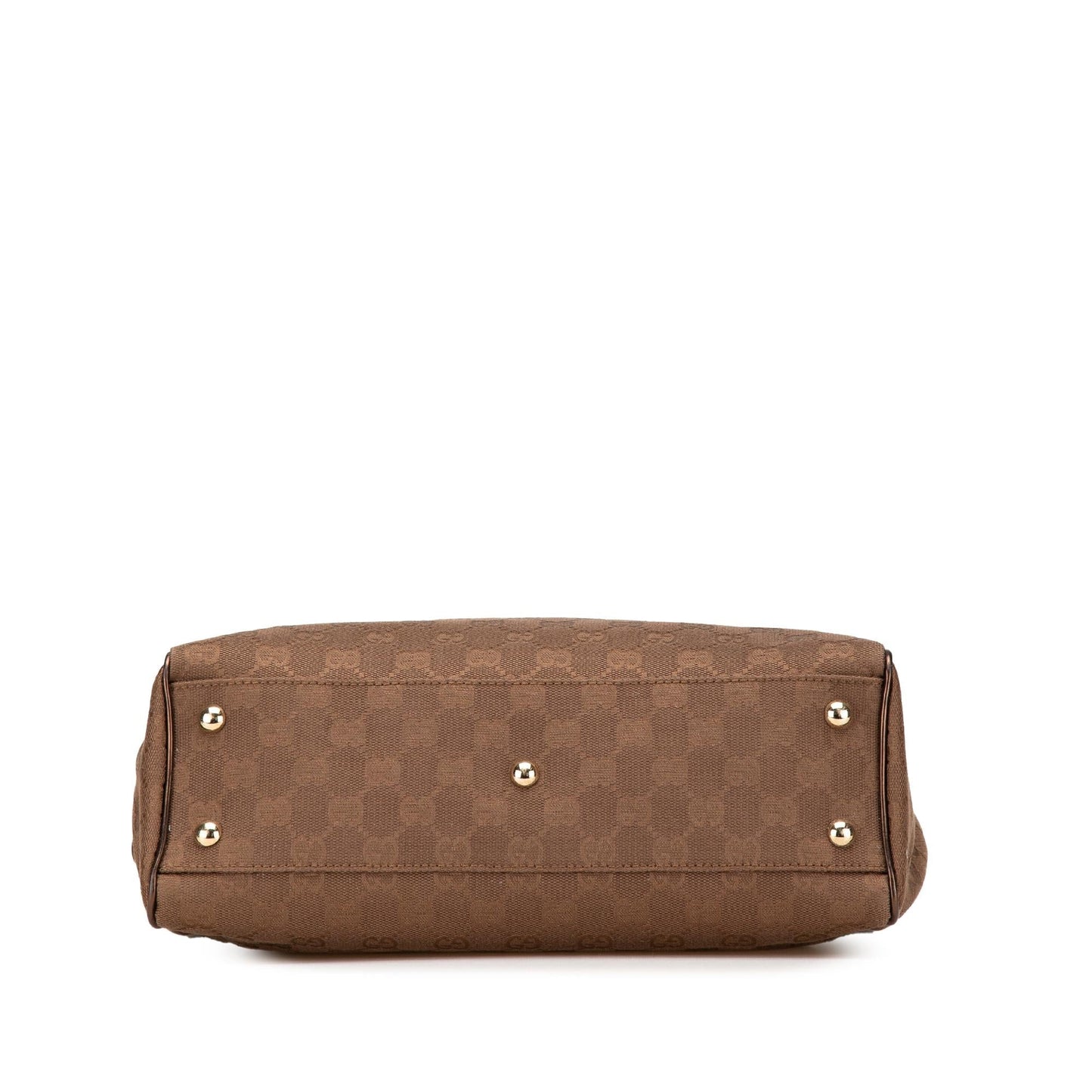 Gucci GG Web Canvas Brown Tote Bag Tote 2