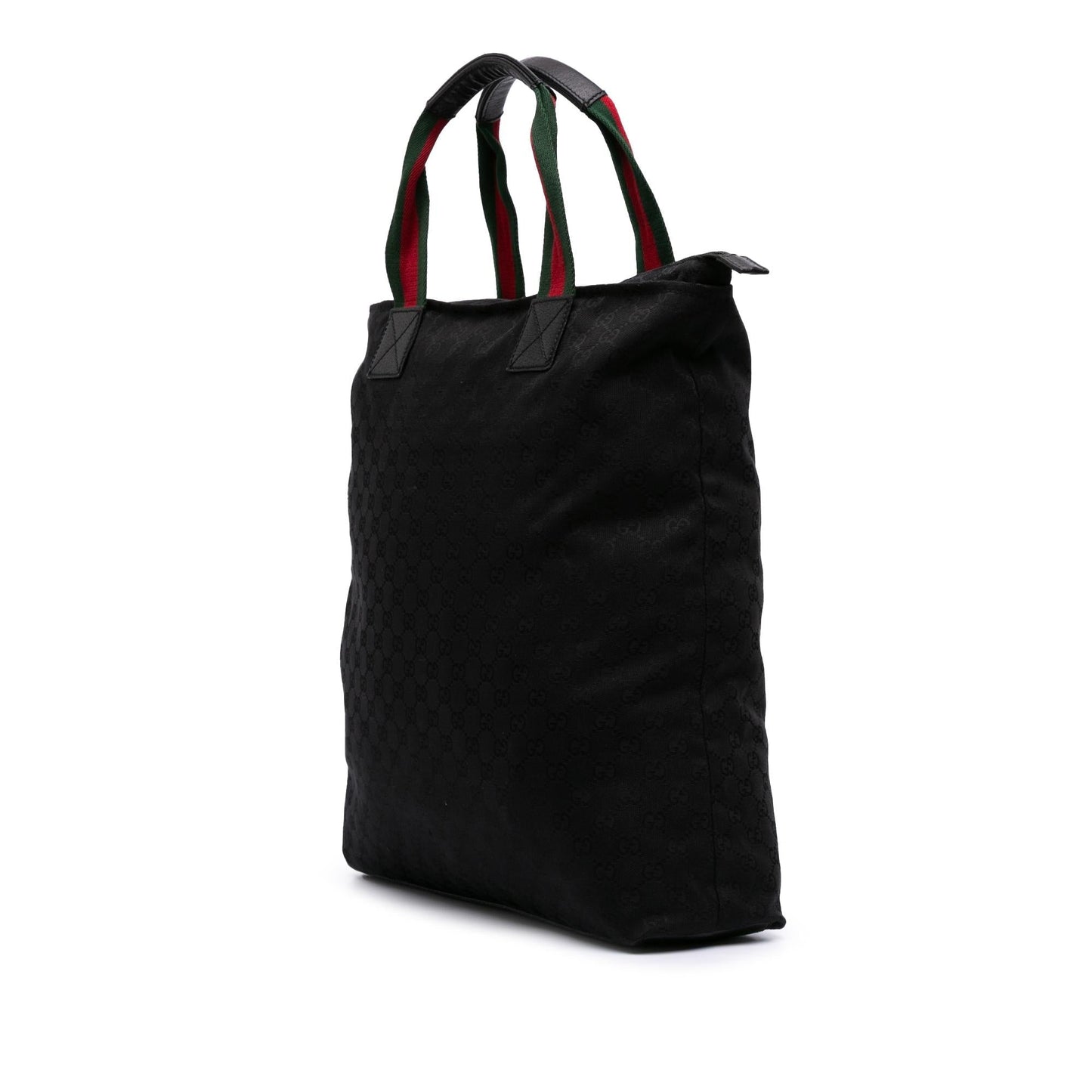 Gucci GG Web Canvas Black Tote Bag
