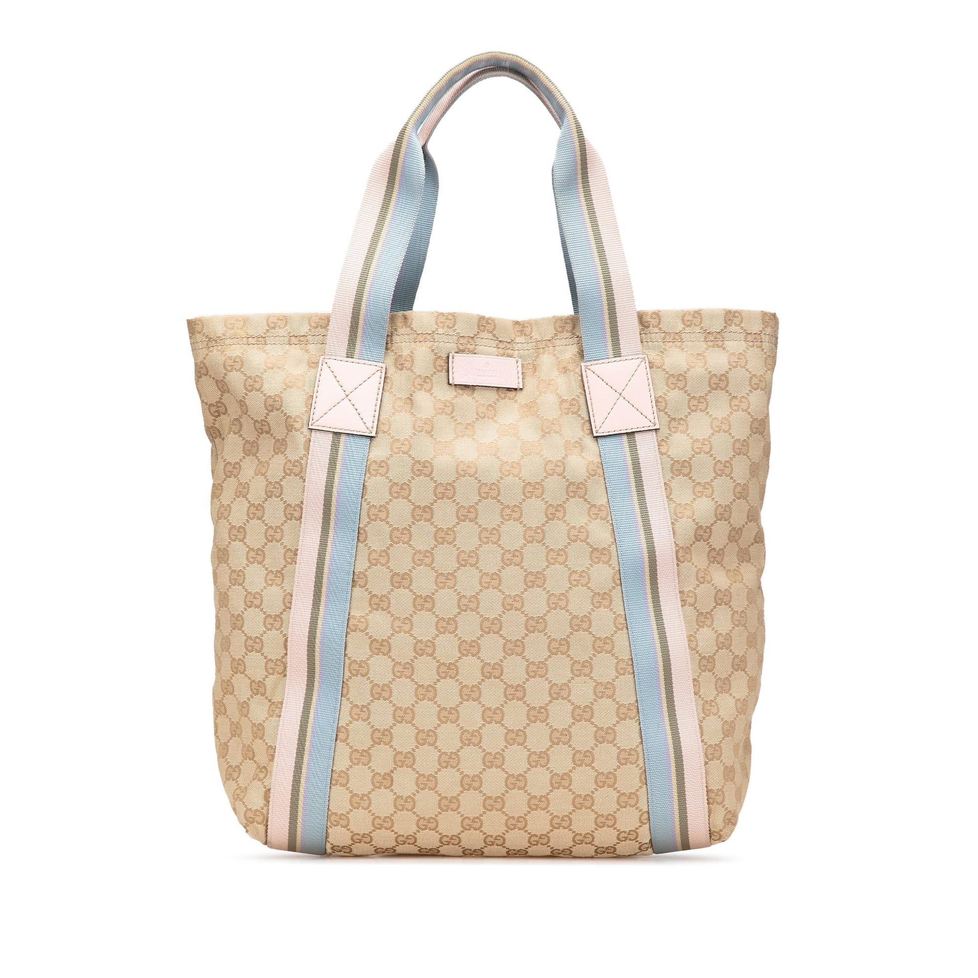 Gucci GG Web Canvas Brown Tote Bag Tote 10
