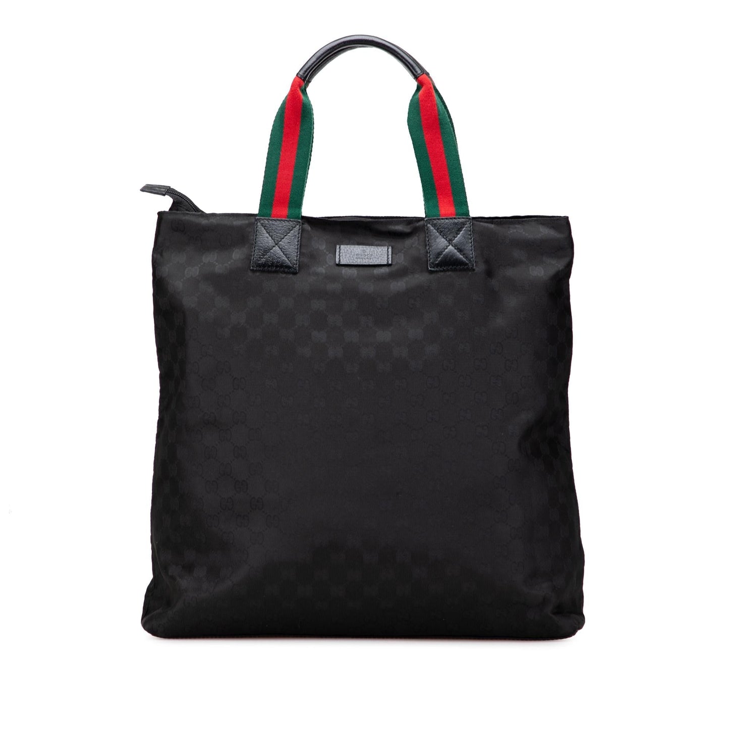 Gucci GG Web Canvas Black Tote Bag Tote 11