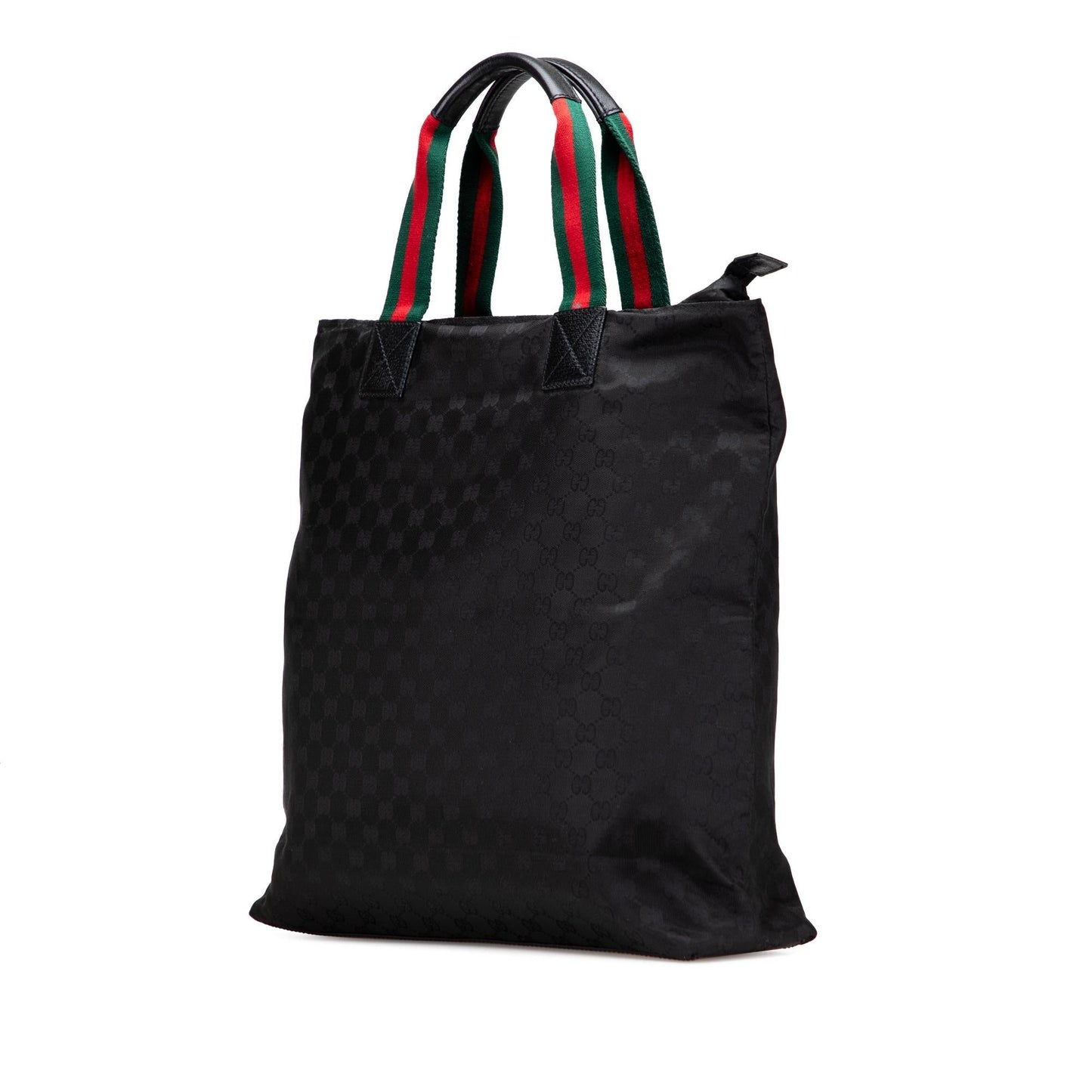 Gucci GG Web Canvas Black Tote Bag Tote 11