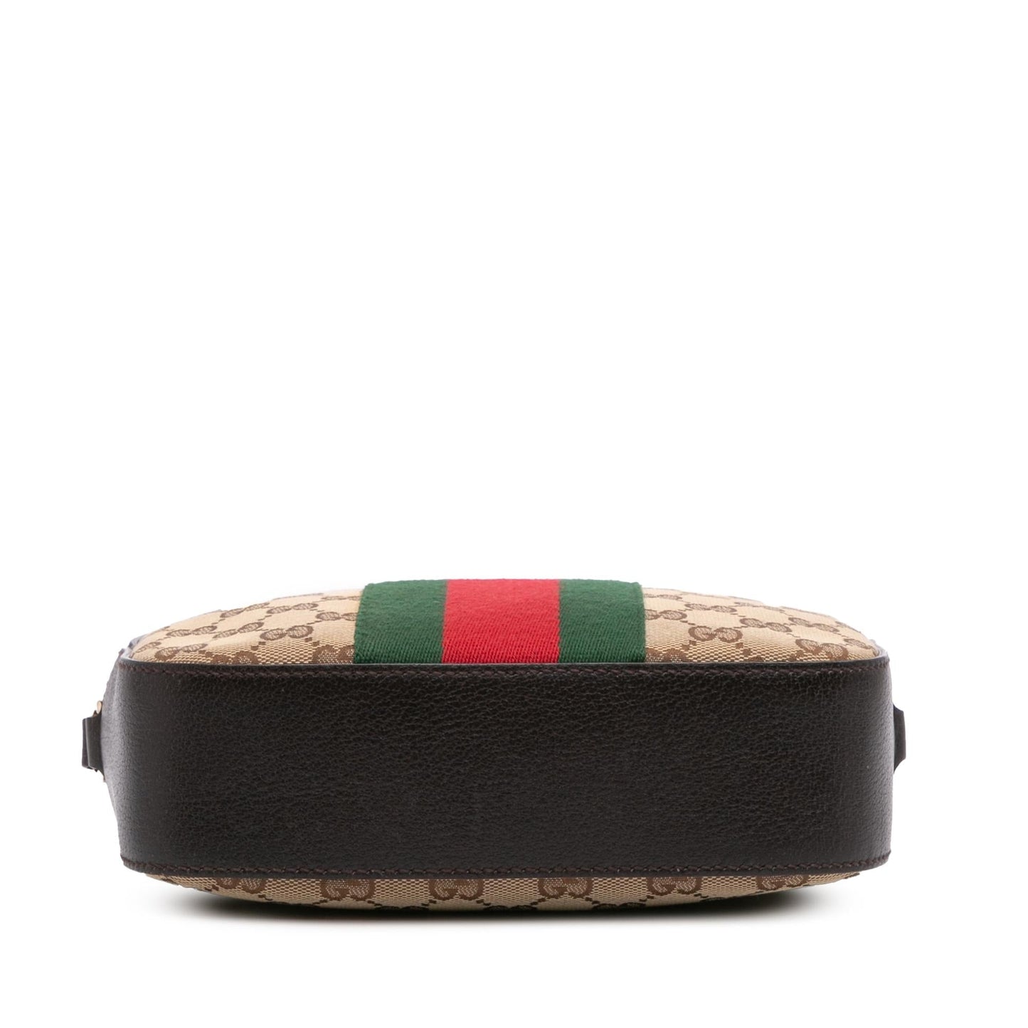 Gucci GG Webby Bee Camera Canvas Calf Brown Crossbody Bag