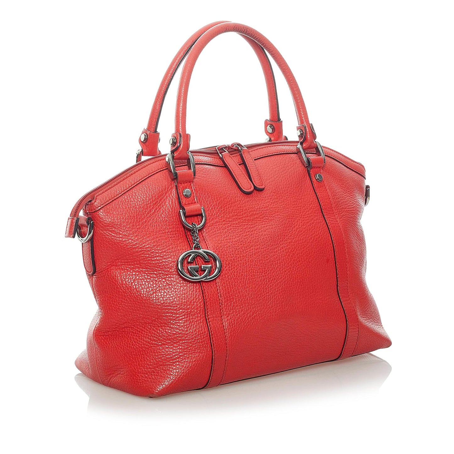 Gucci GG Charm Dome SHG-mm3N7y Leather Calf Red Satchel Bag