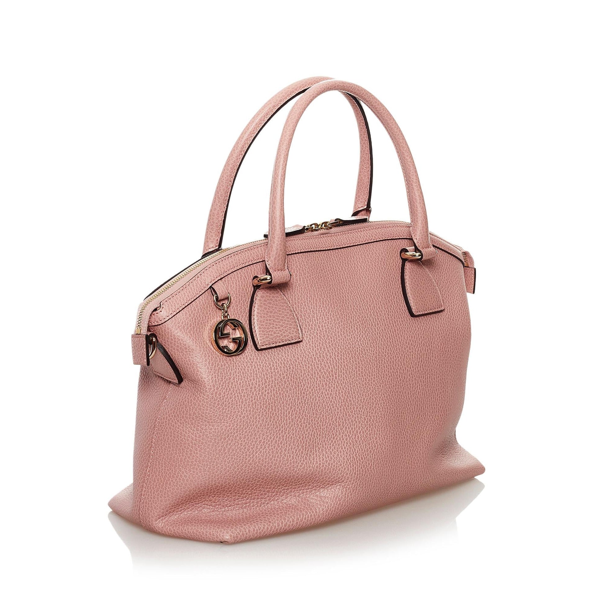 Gucci GG Charm Dome SHG Leather Calf Pink Satchel Bag