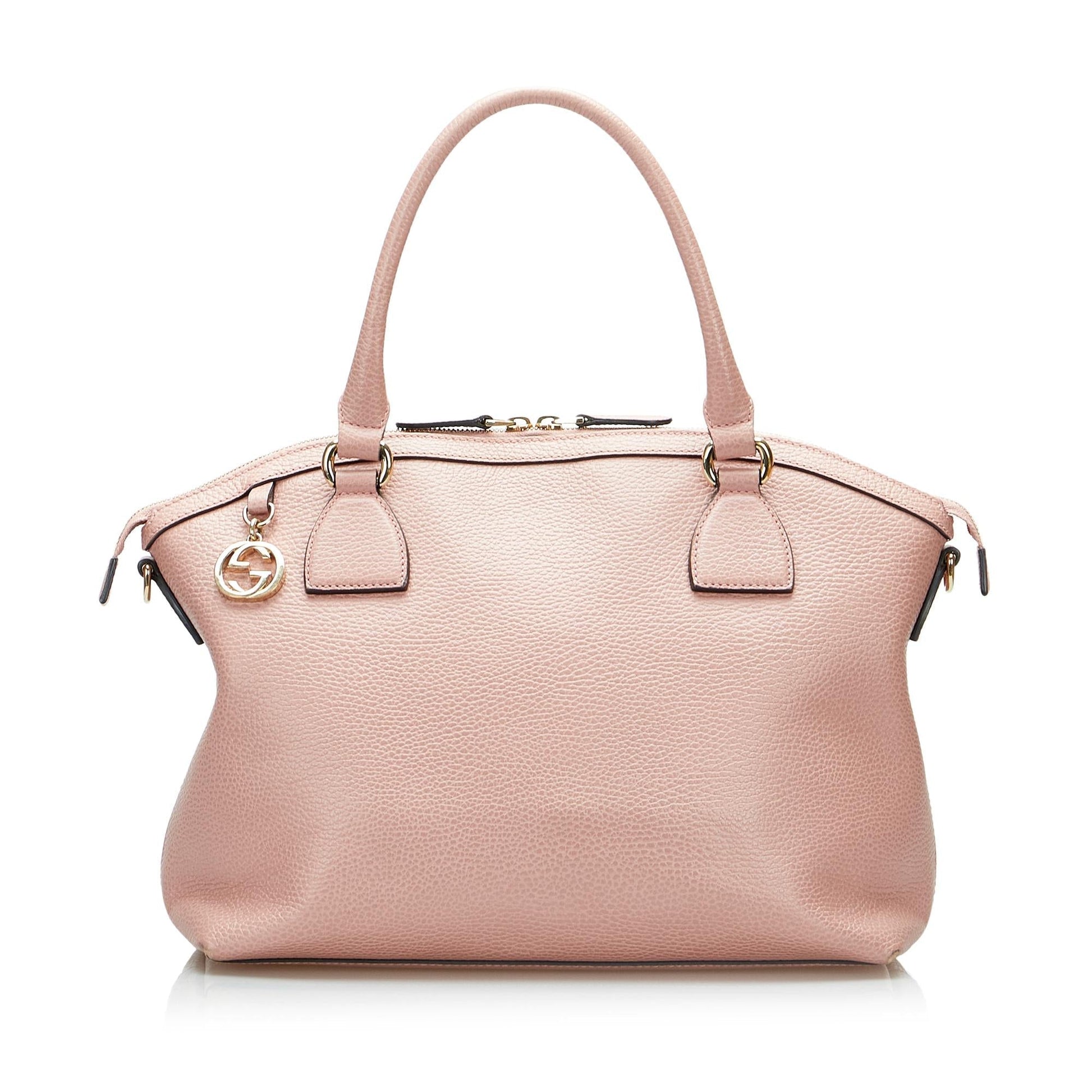 Gucci GG Charm Dome SHG-aBjhD5 Calf Pink Satchel Bag