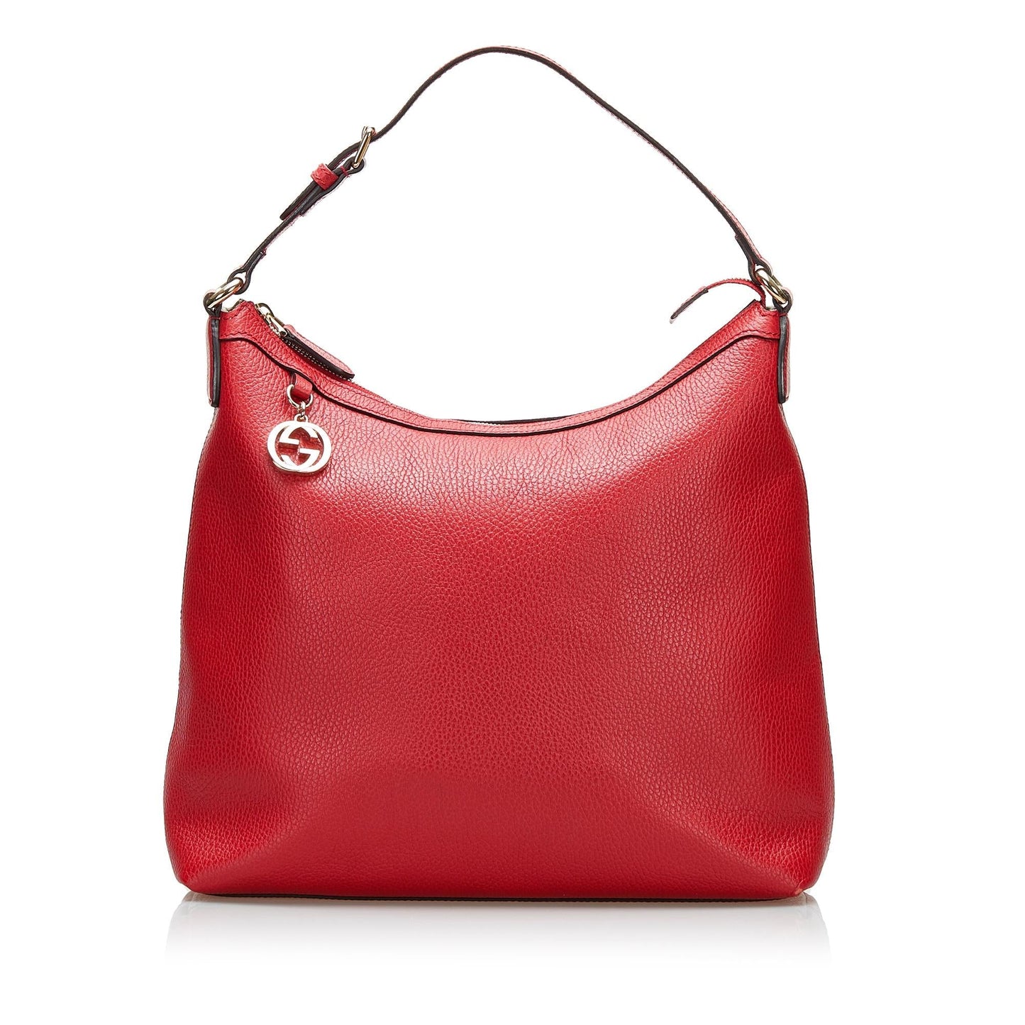 Gucci GG Charm SHG Calf Red Shoulder Bag