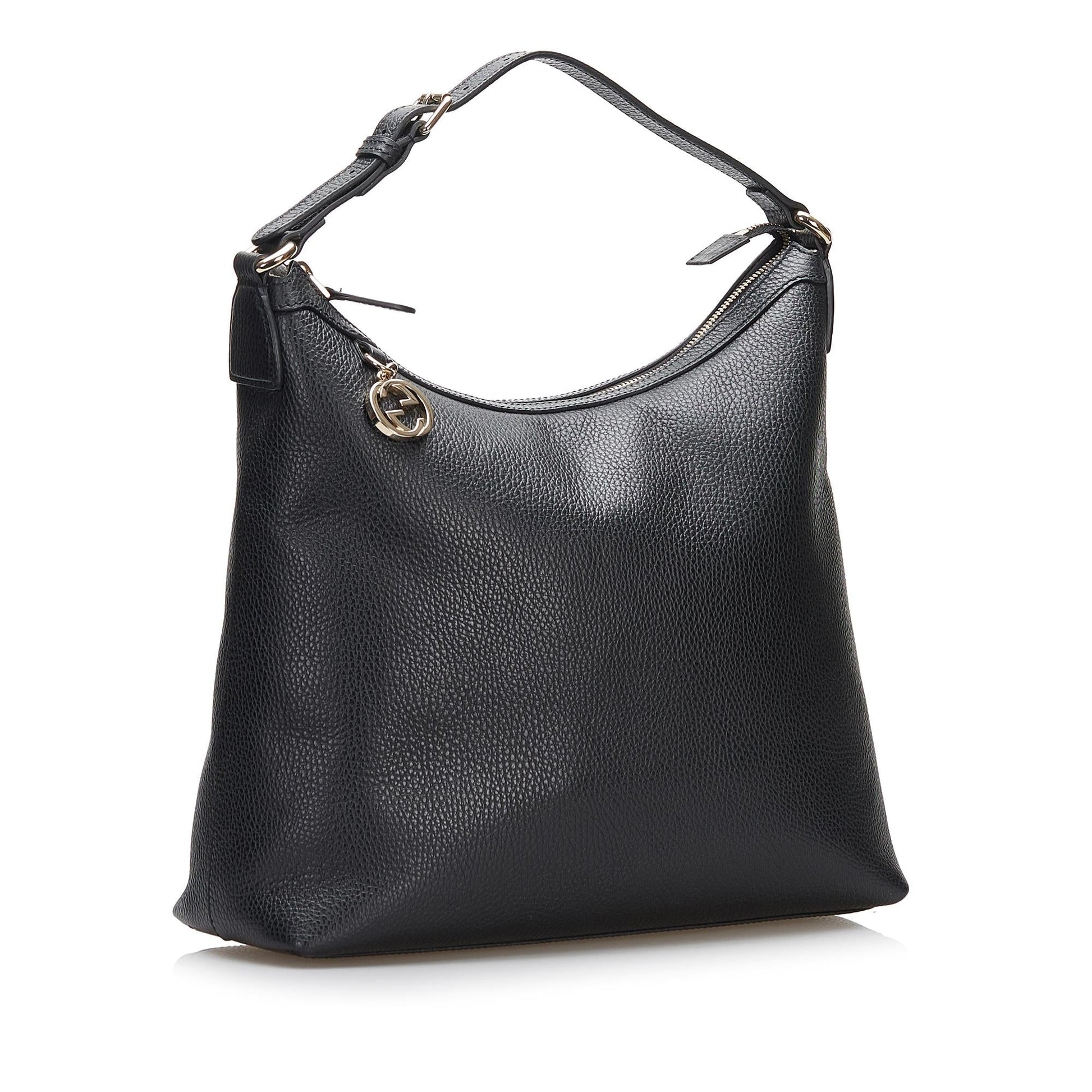 Gucci GG Charm SHG Leather Calf Black Tote Bag