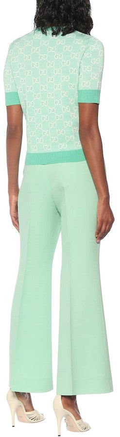Gucci GG BLEND PIQUET TOP Wool Cotton Apparel