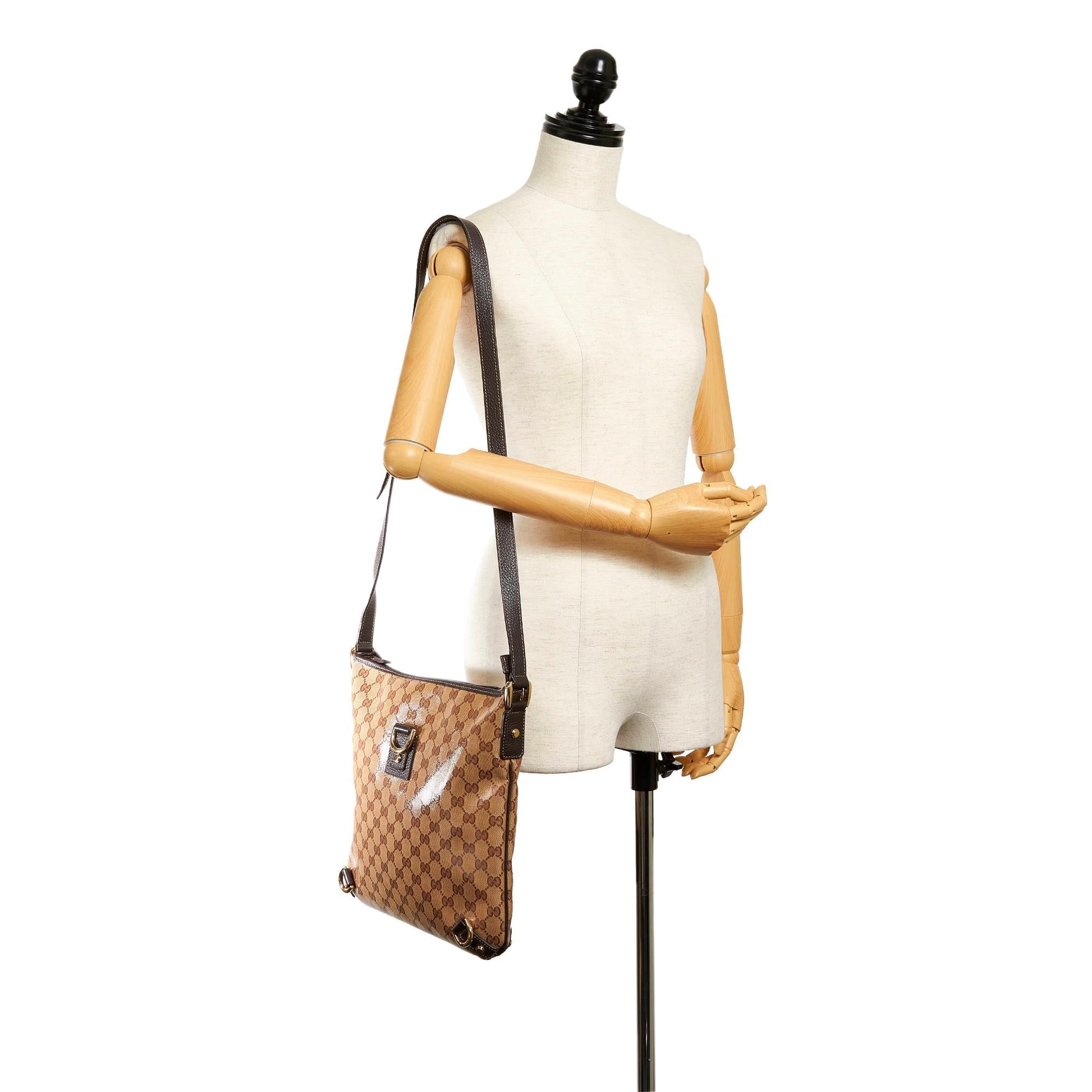Gucci GG Crystal Abbey D-Ring Crossbody Bag (SHG-30153)