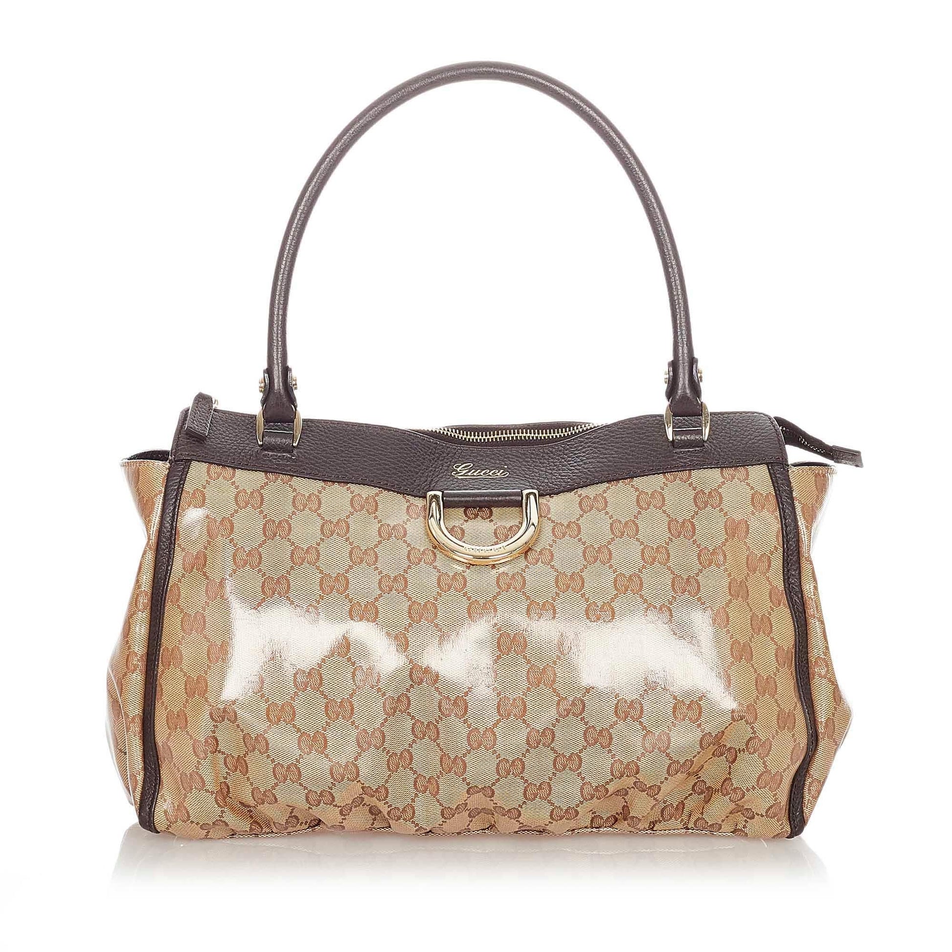 Gucci GG Crystal Abbey-D Ring Tote Bag (SHG-21367)