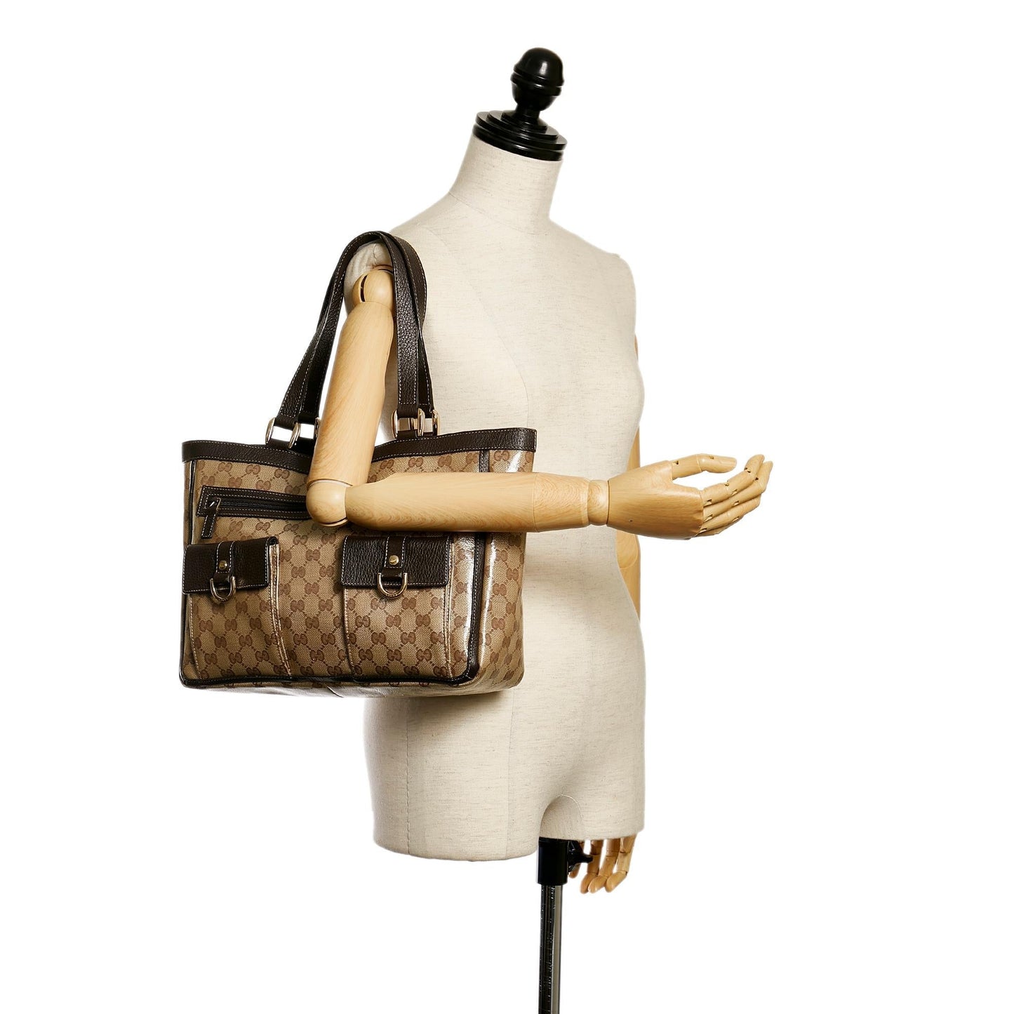 Gucci GG Crystal Abbey D Ring Tote Bag (SHG-31383)