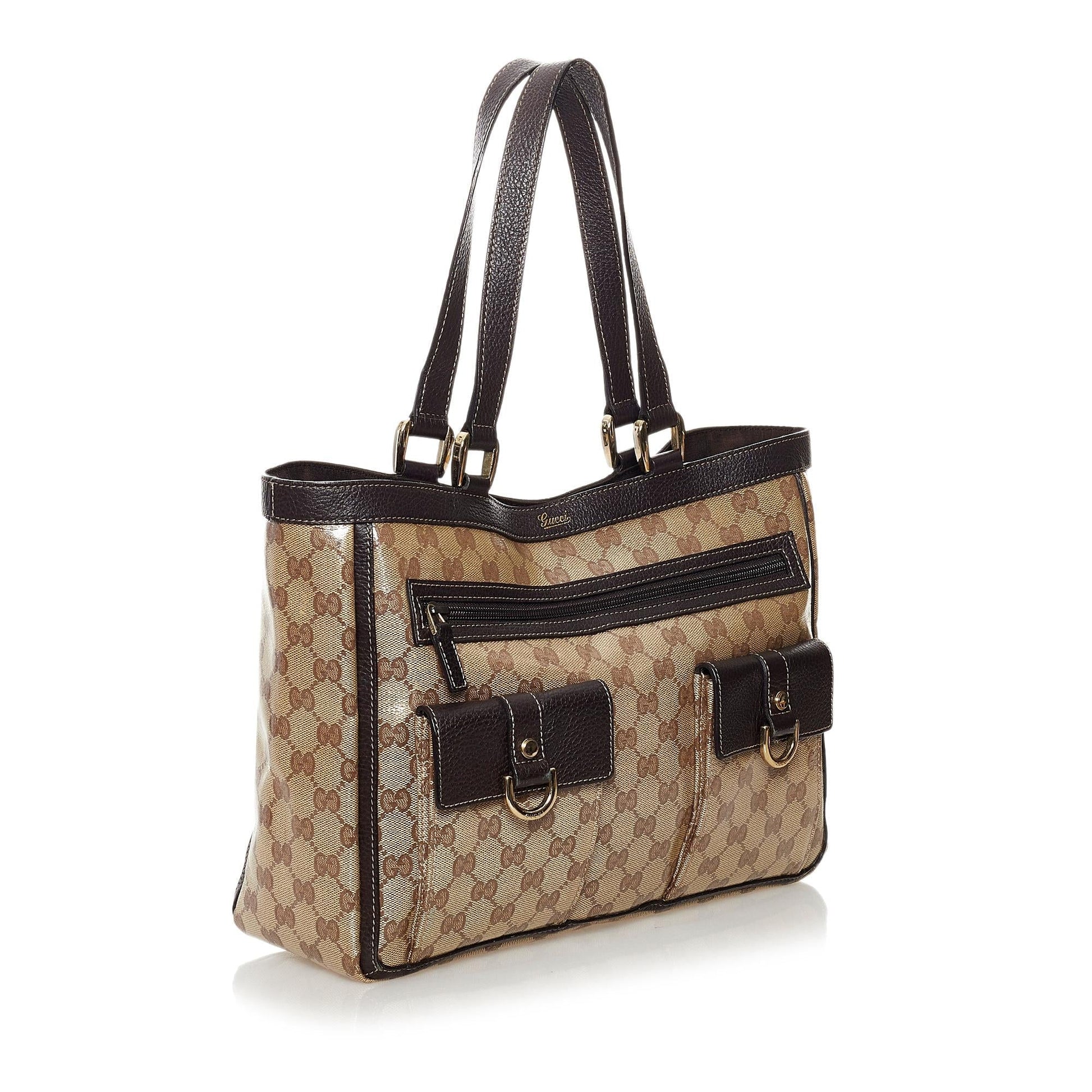 Gucci GG Crystal Abbey D Ring Tote Bag (SHG-31383)