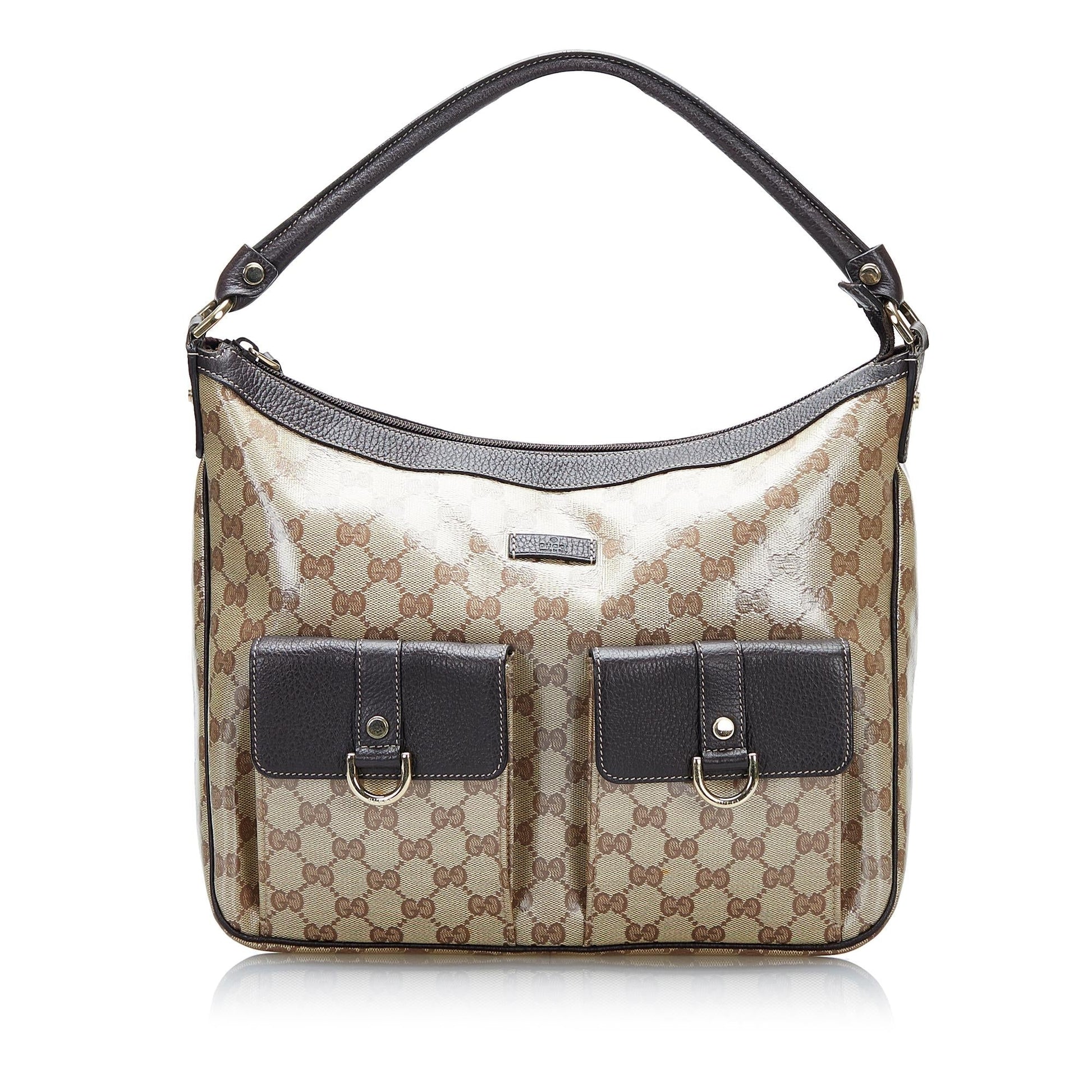 Gucci GG Crystal Abbey SHG-1Bif4d Brown Shoulder Bag