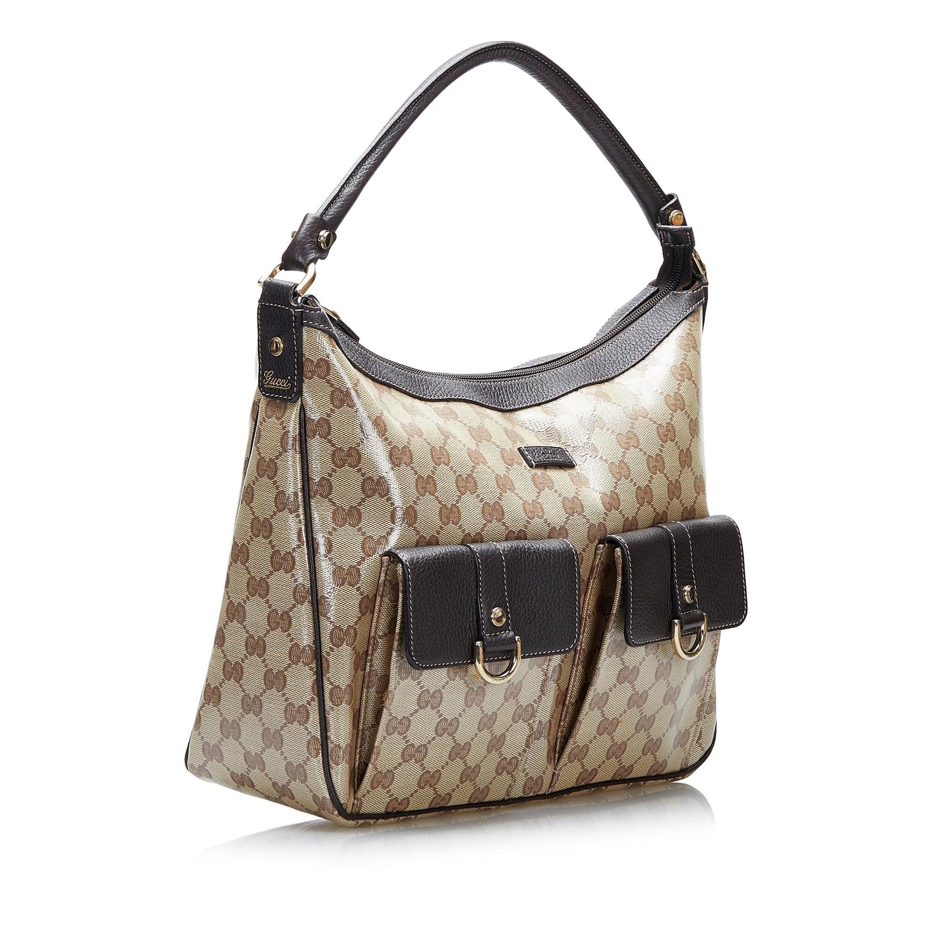 Gucci GG Crystal Abbey SHG-1Bif4d Brown Shoulder Bag