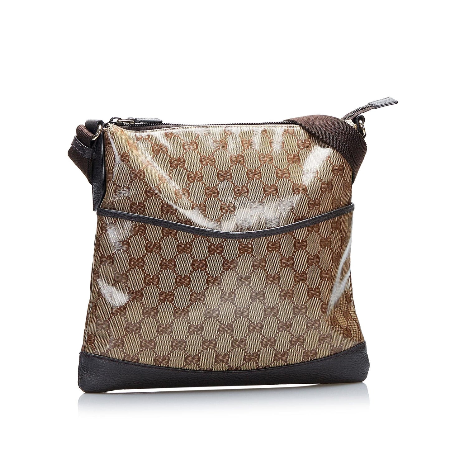 Gucci GG Crystal SHG-FqrKm5 Brown Crossbody Bag