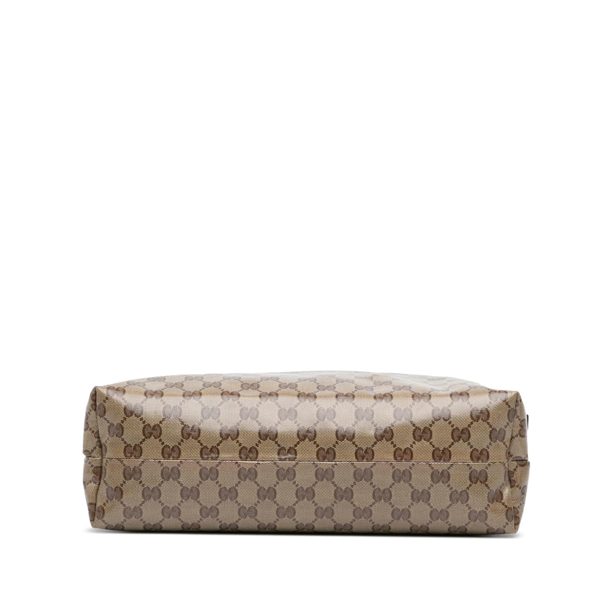 Gucci GG Crystal SHG-tRni9w Canvas Brown Crossbody Bag