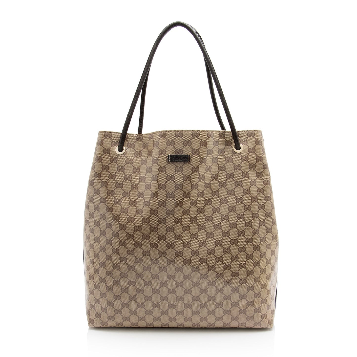 Gucci GG Crystal Gifford SHF-9qmqwE Leather Canvas Beige Tote Bag
