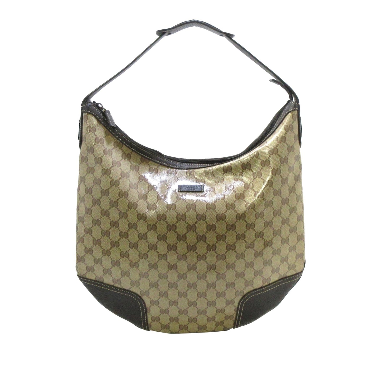Gucci GG Crystal SHG Calf Brown Shoulder Bag