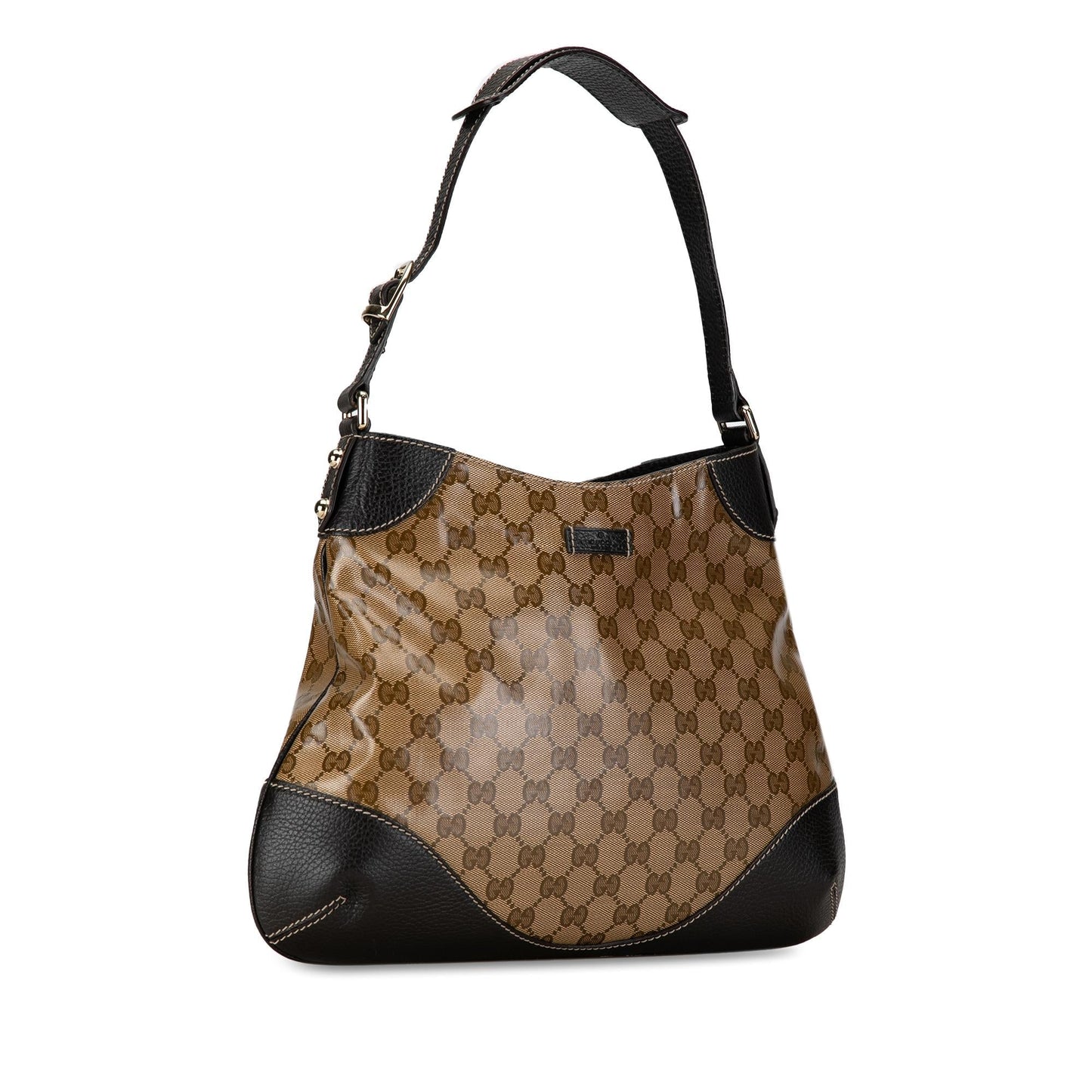 Gucci GG Crystal SHG-eMu0xL Canvas Calf Brown Shoulder Bag