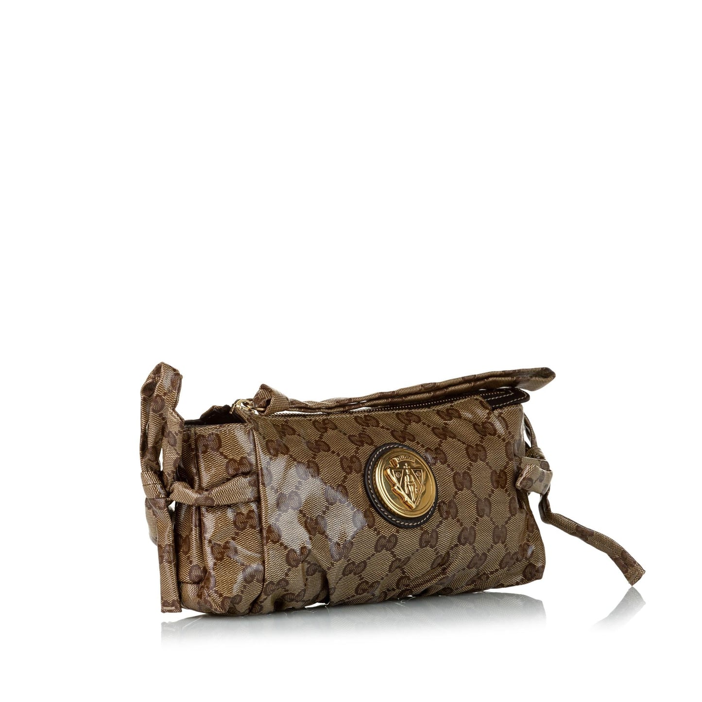 Gucci GG Crystal Hysteria SHG Brown Clutch Bag