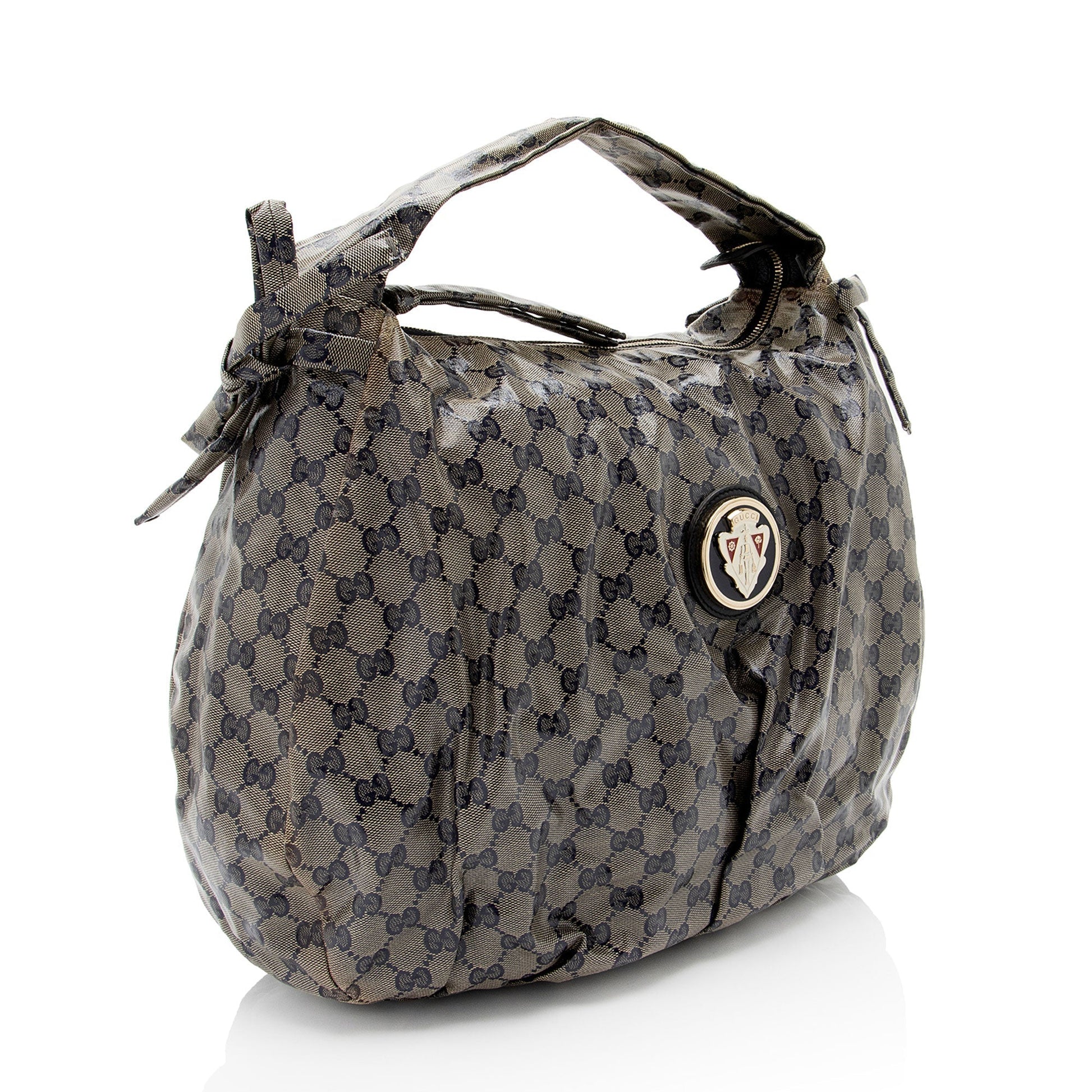 Gucci GG Crystal Hysteria Canvas Blue Shoulder Bag