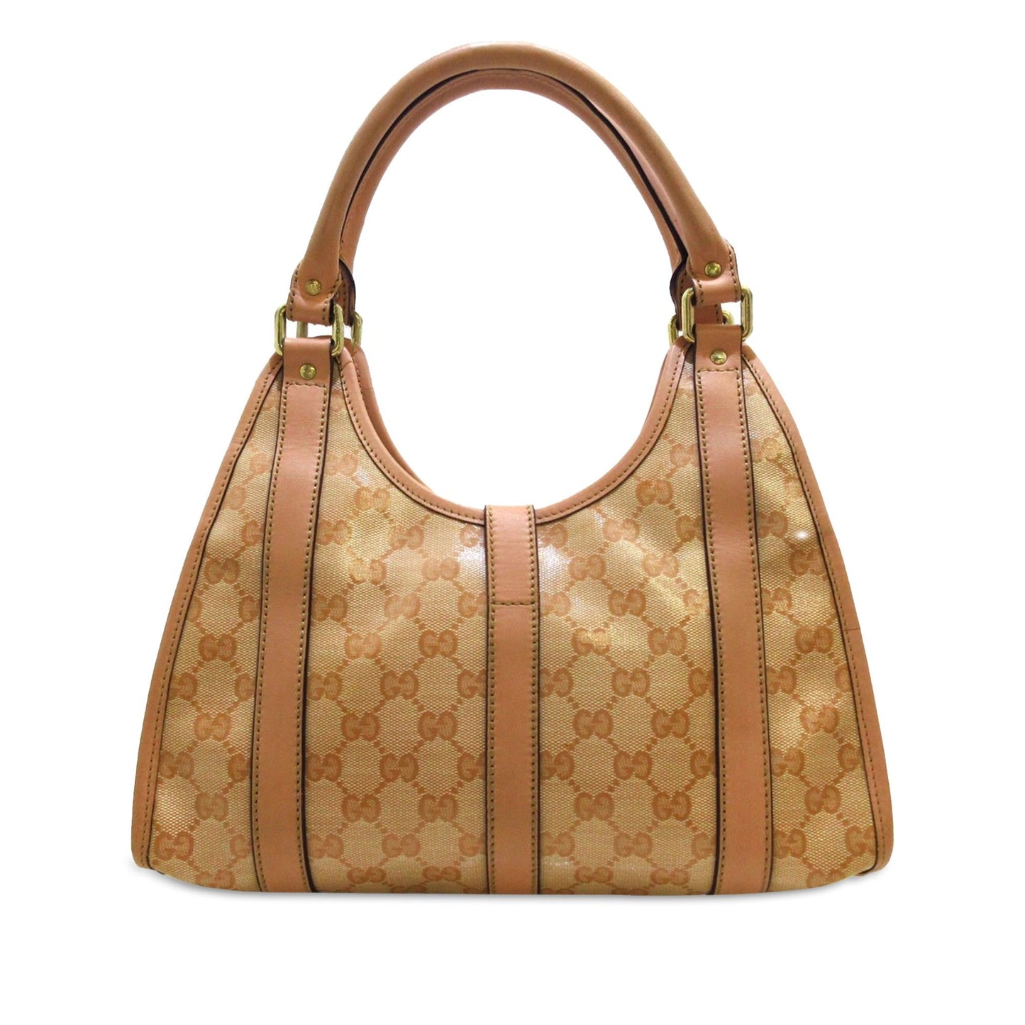 Gucci GG Crystal Jackie SHG-CBNWFh Canvas Calf Pink Shoulder Bag