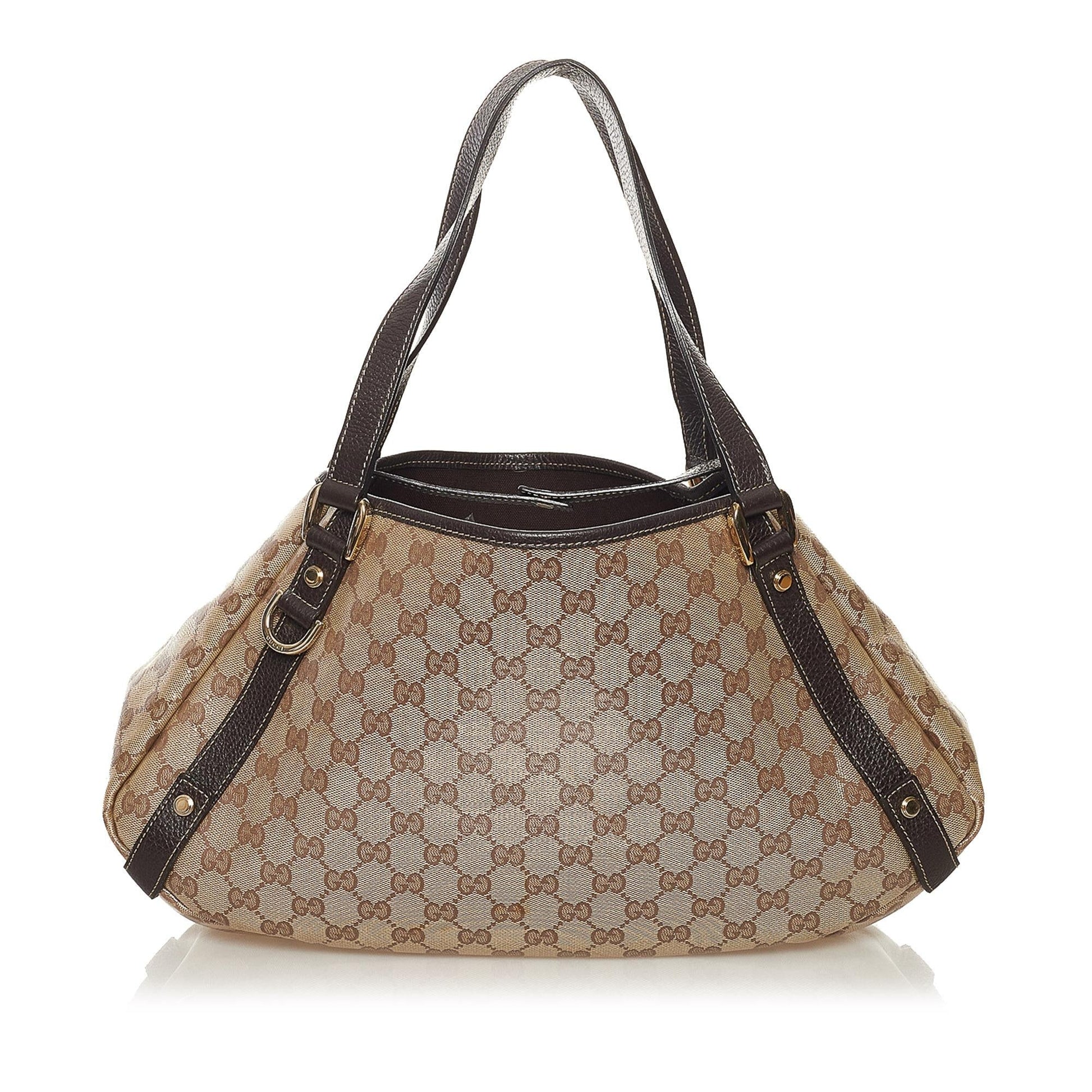 Gucci GG Crystal Pelham SHG Calf Brown Tote Bag