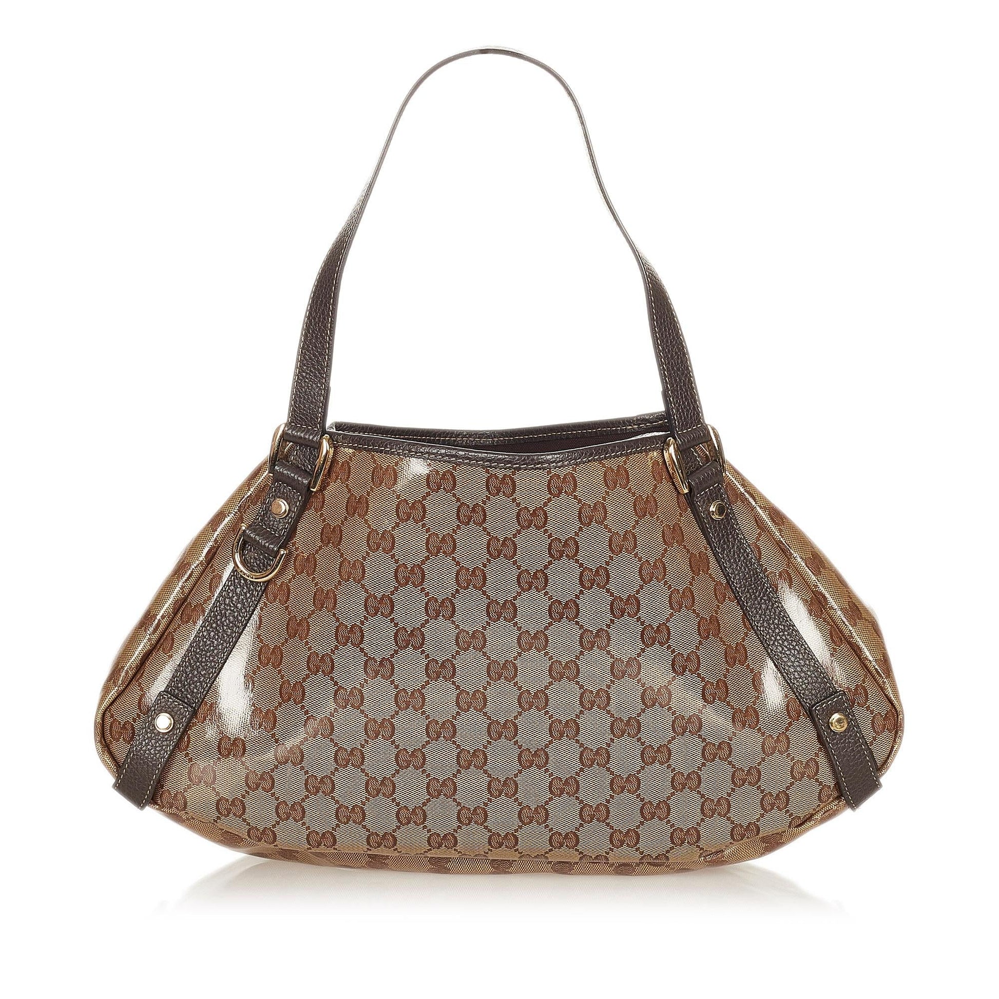 Gucci GG Crystal Pelham SHG-6dz1fV Calf Brown Tote Bag