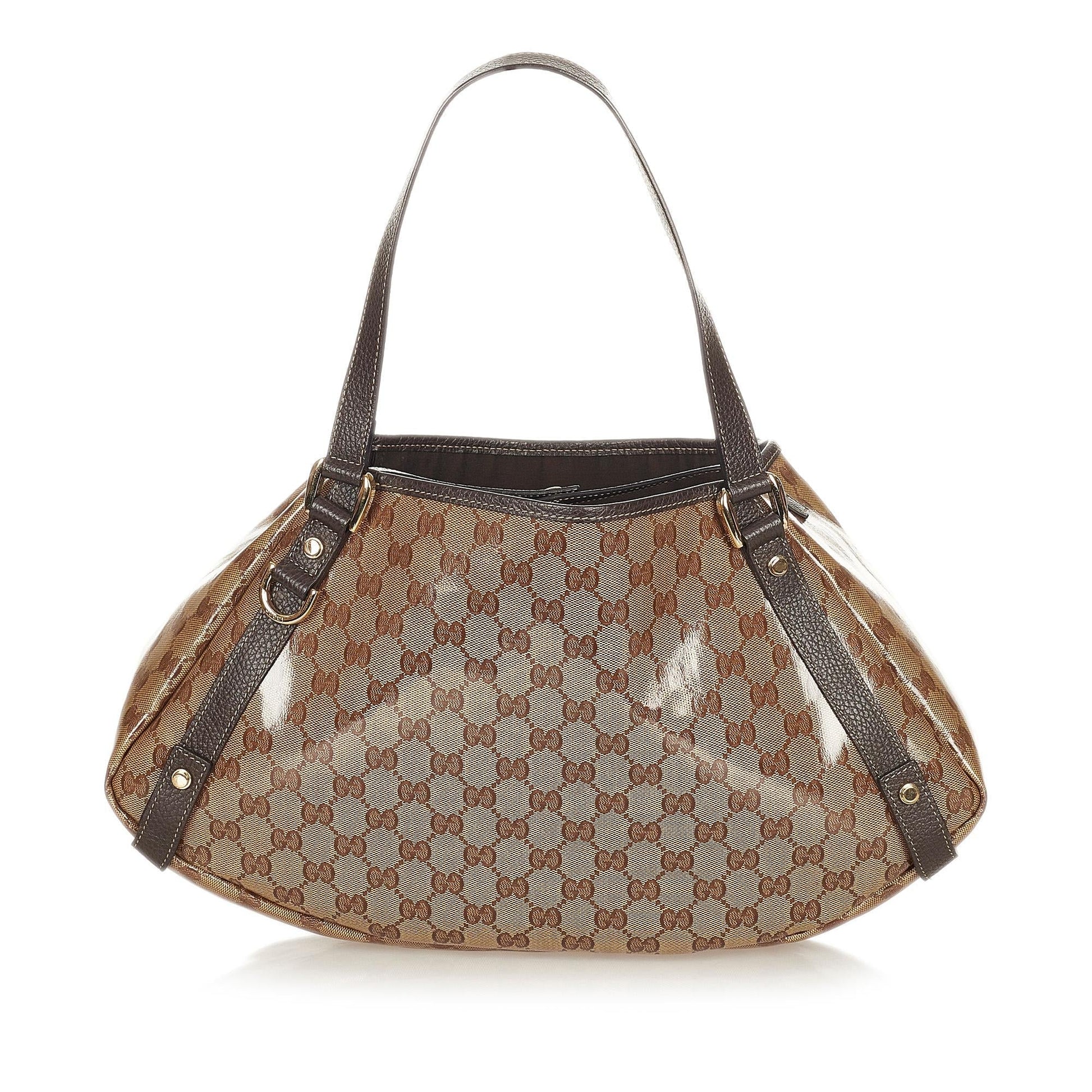 Gucci GG Crystal Pelham SHG-6dz1fV Calf Brown Tote Bag