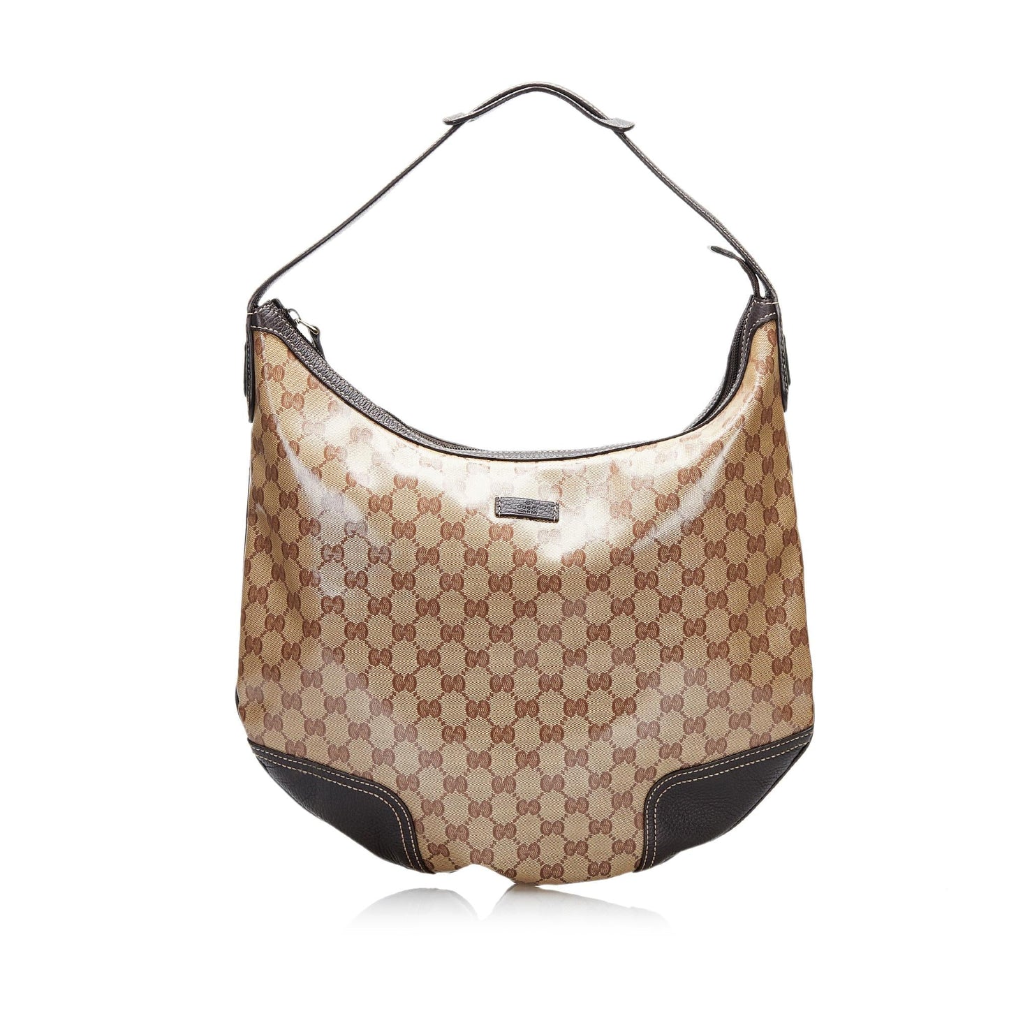 Gucci GG Crystal Princy SHG-74vrdK Canvas Calf Brown Shoulder Bag
