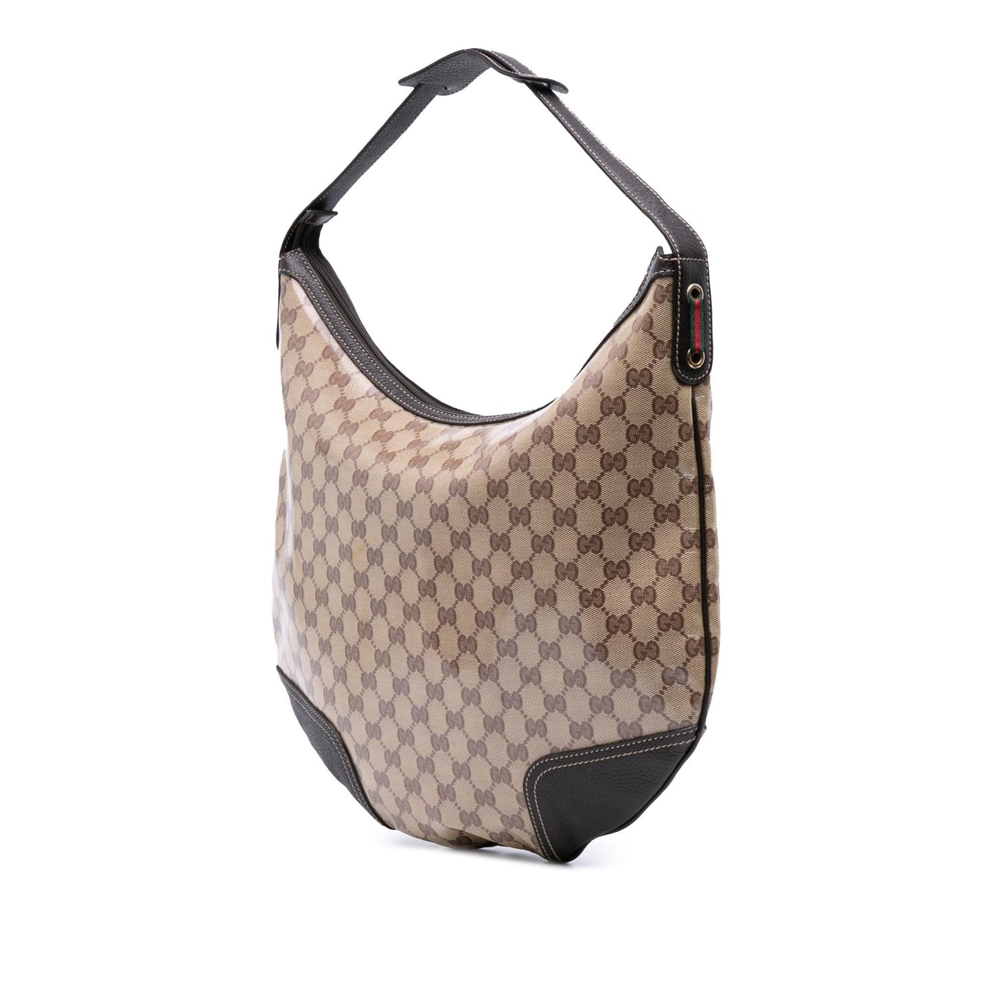 Gucci GG Crystal Princy Canvas Brown Shoulder Bag
