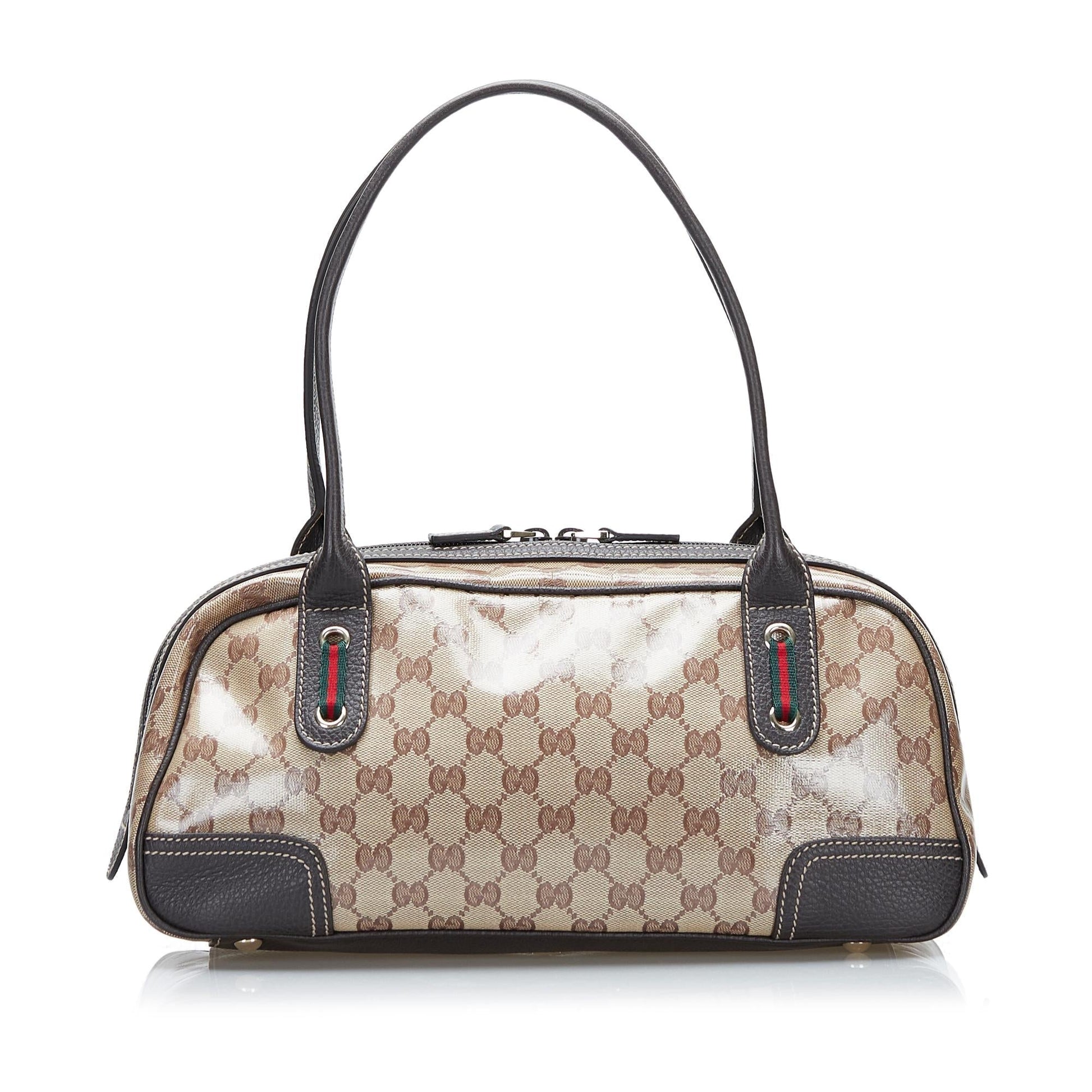 Gucci GG Crystal Princy SHG Brown Shoulder Bag