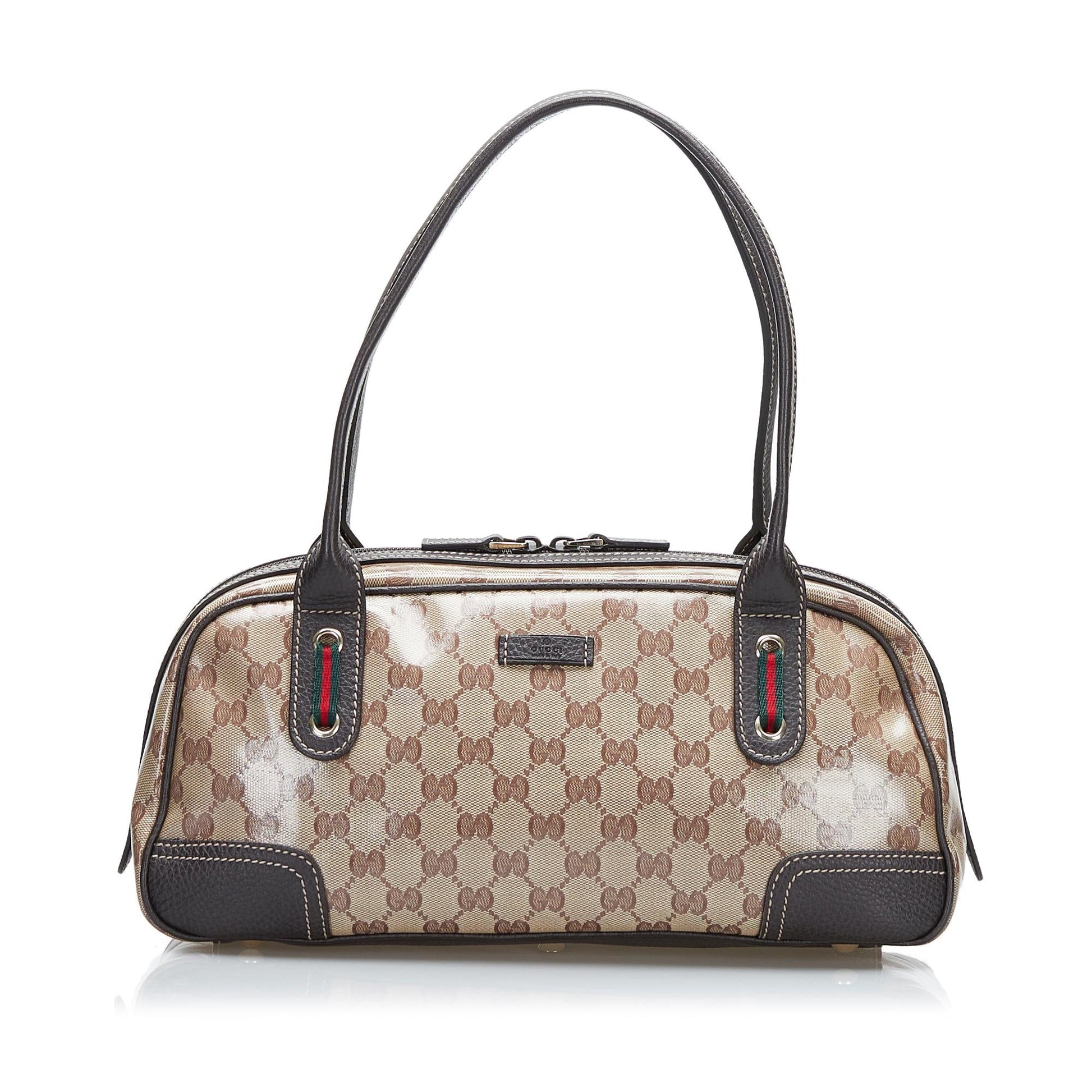 Gucci GG Crystal Princy SHG Brown Shoulder Bag