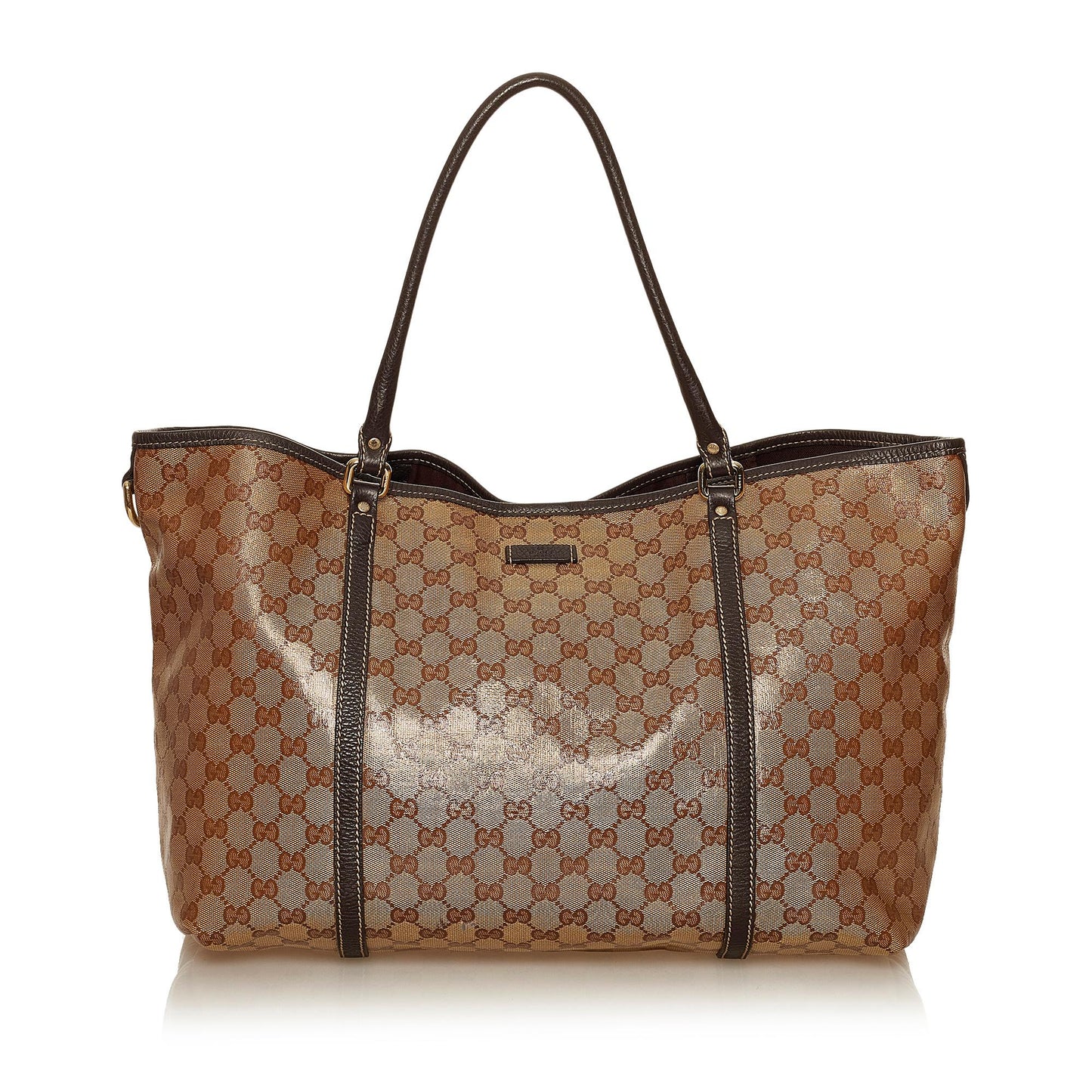Gucci GG Crystal SHG Brown Tote Bag