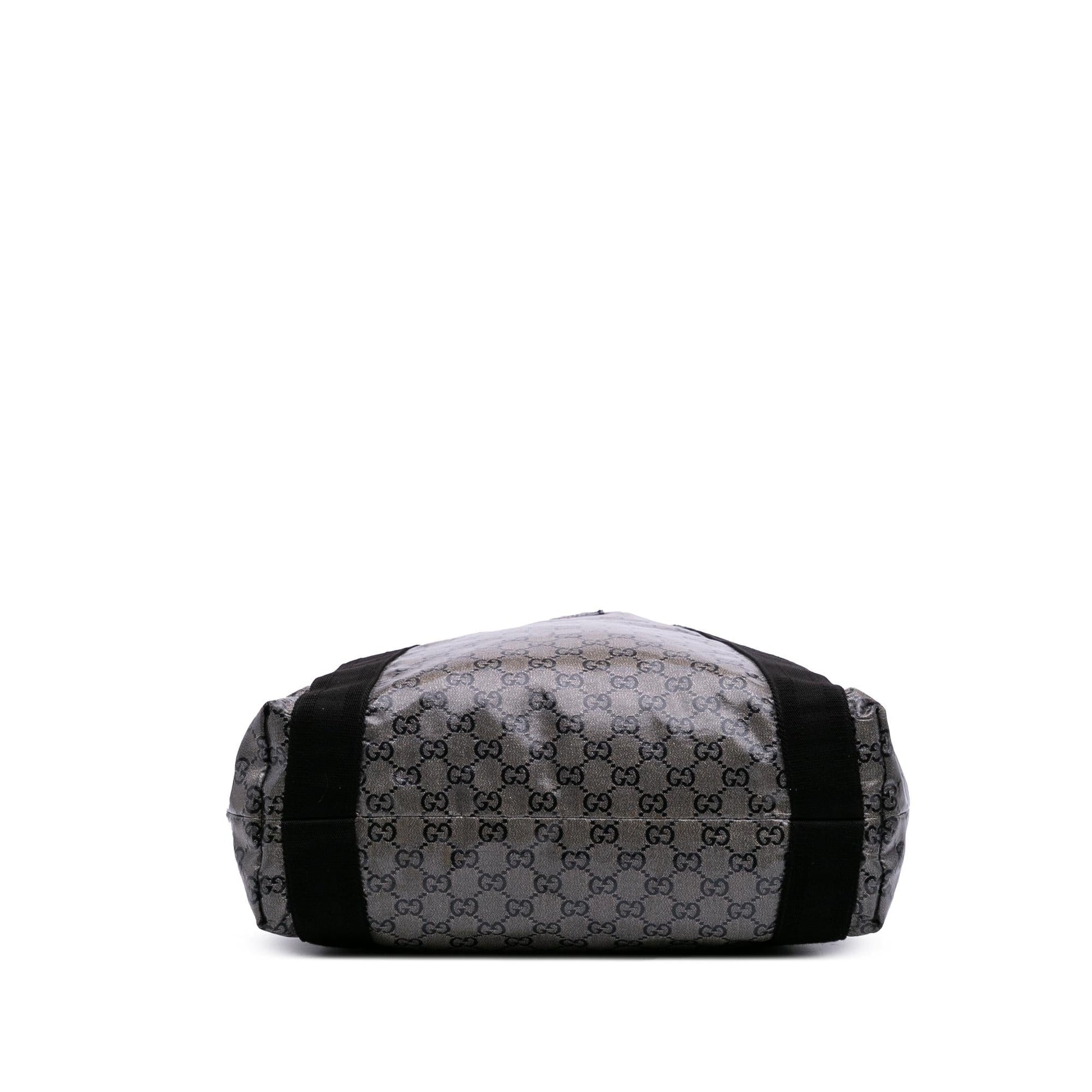 Gucci GG Crystal Web Canvas Grey Tote Bag