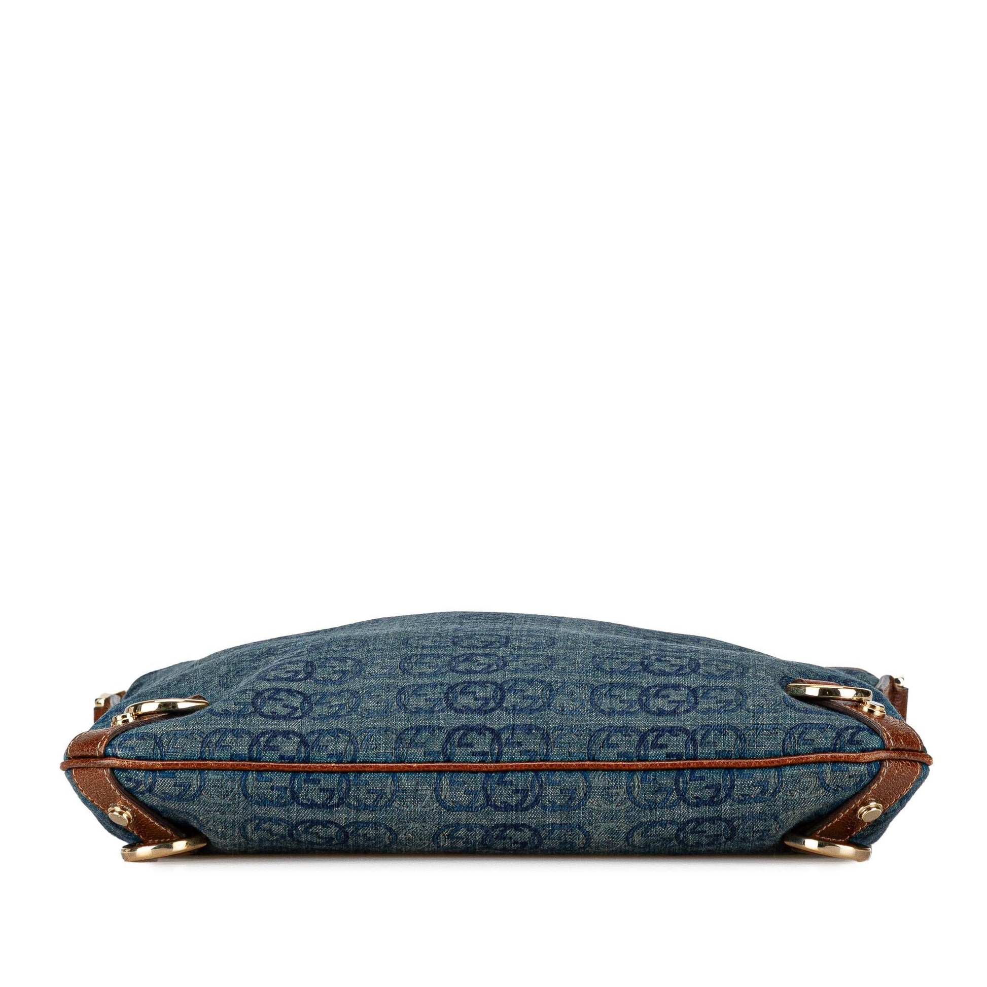 Gucci Abbey Ring Crossbody Bag Denim Jewelry