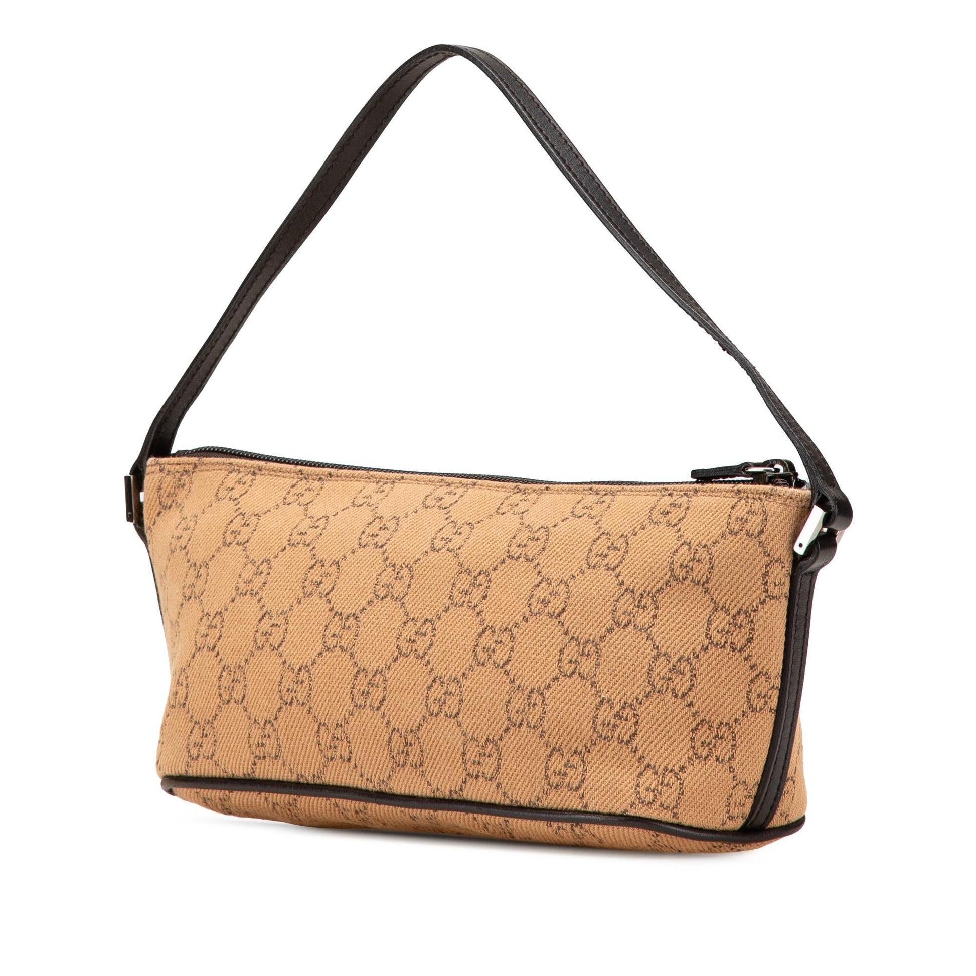 Gucci GG Boat Denim Calf Brown Shoulder Bag