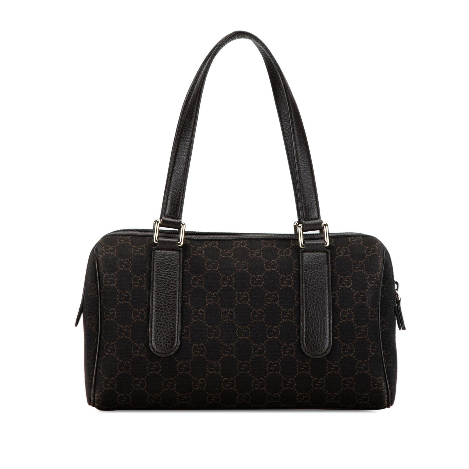 Gucci GG Boston SHG-ivM0my Denim Calf Brown Satchel Bag